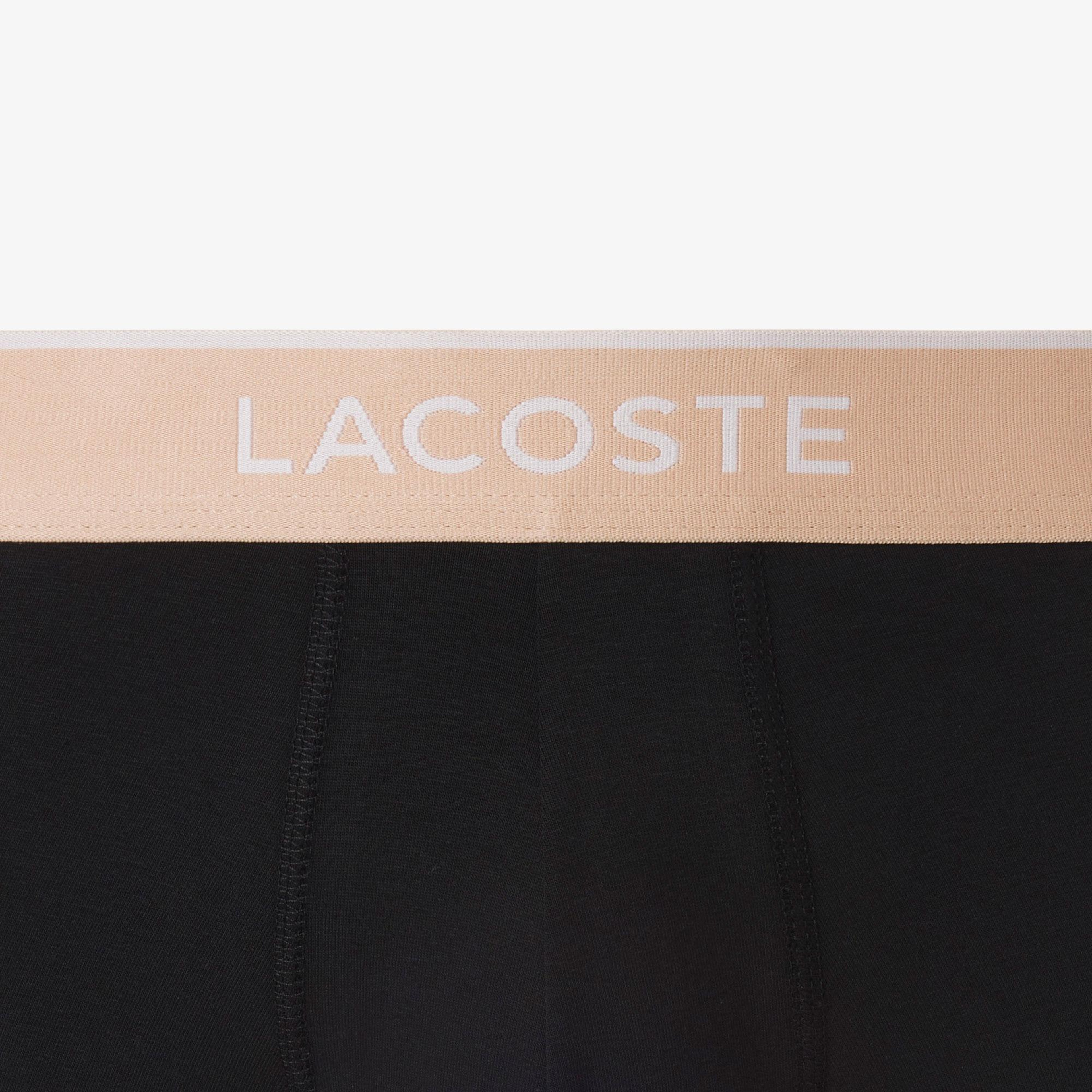 Lacoste Erkek 3'lü Siyah Boxer