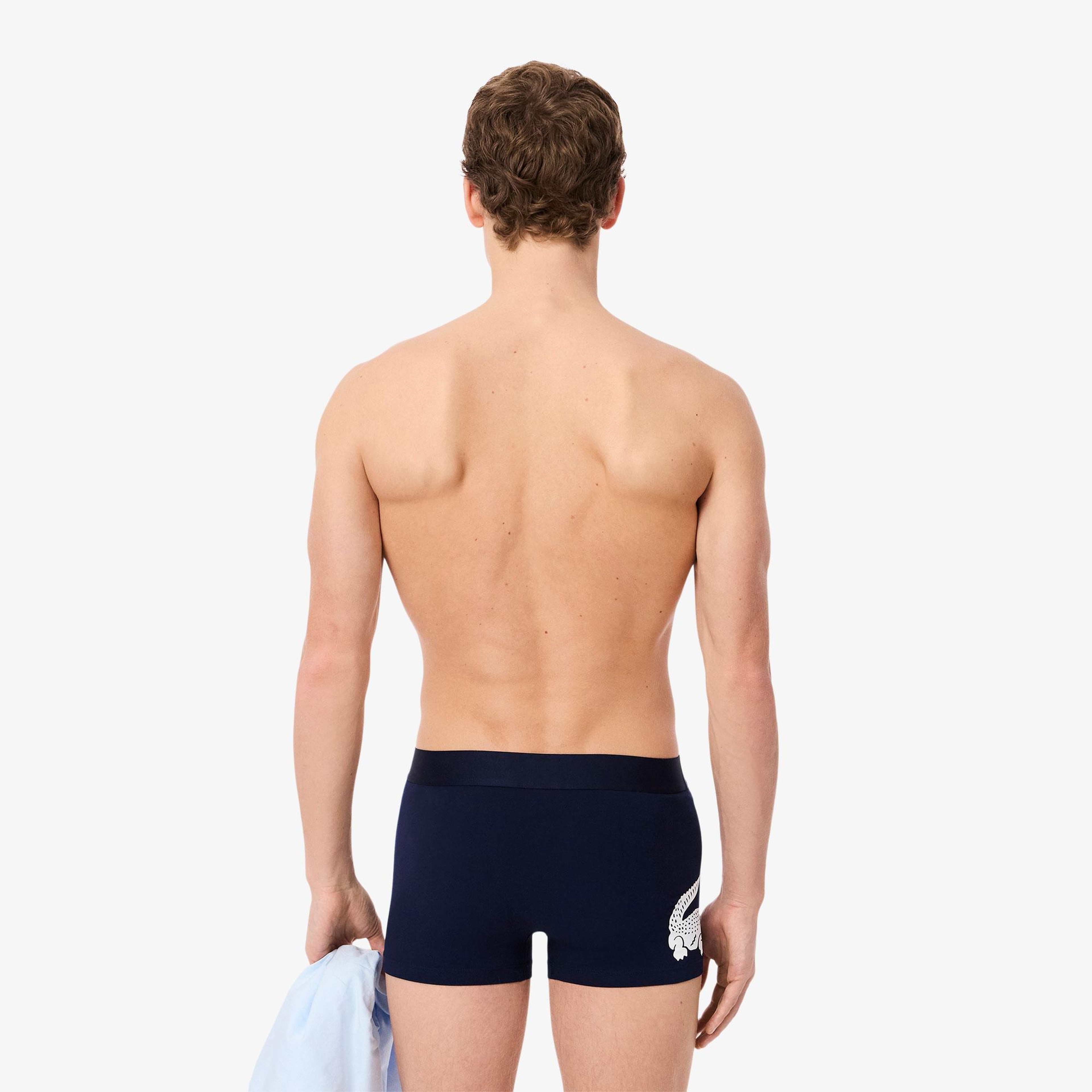 Lacoste Erkek Baskılı 3'lü Renkli Boxer