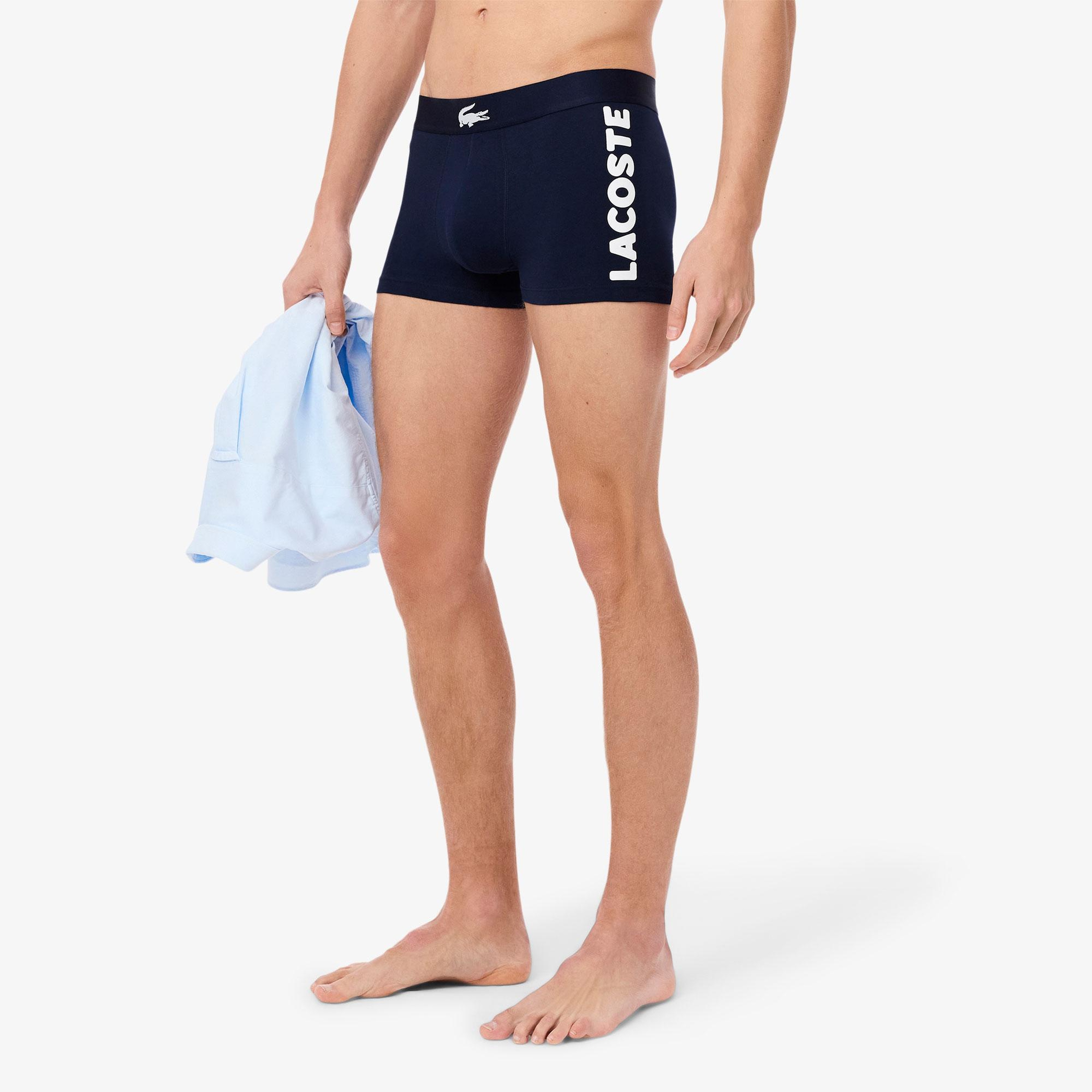 Lacoste Erkek Baskılı 3'lü Renkli Boxer