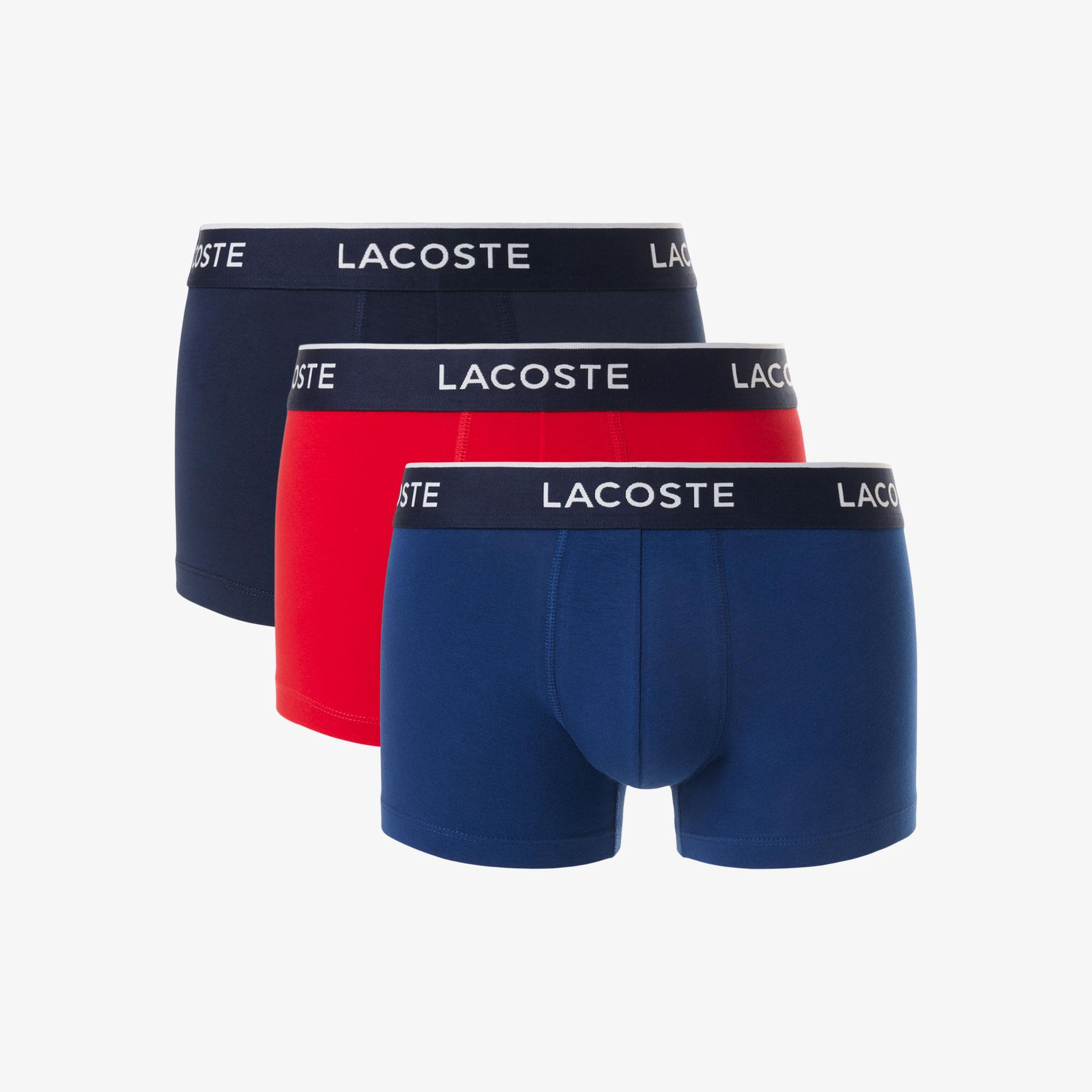 Lacoste Erkek 3'lü Renkli Boxer