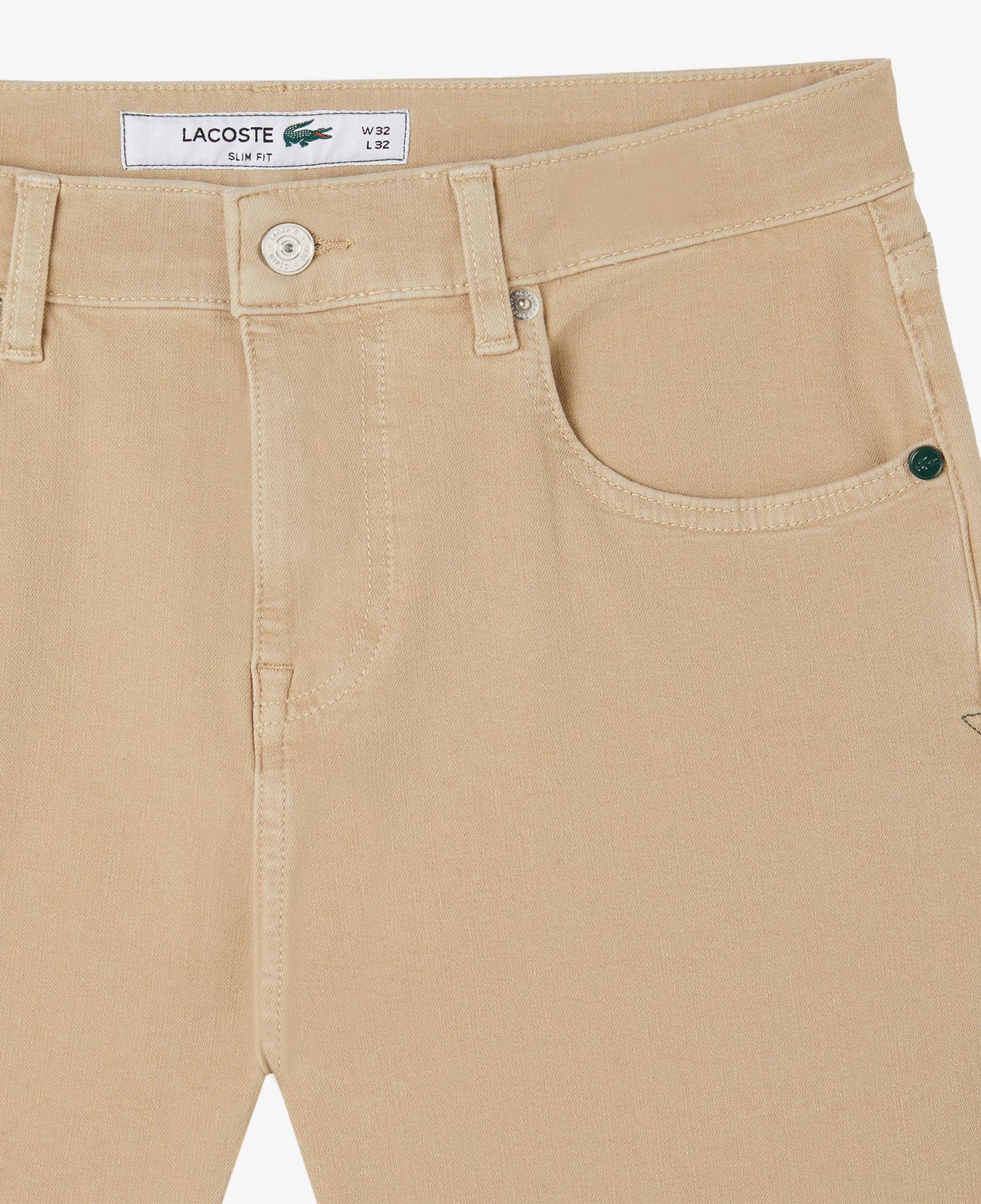 Lacoste Erkek Slim Fit Bej Jean Pantolon