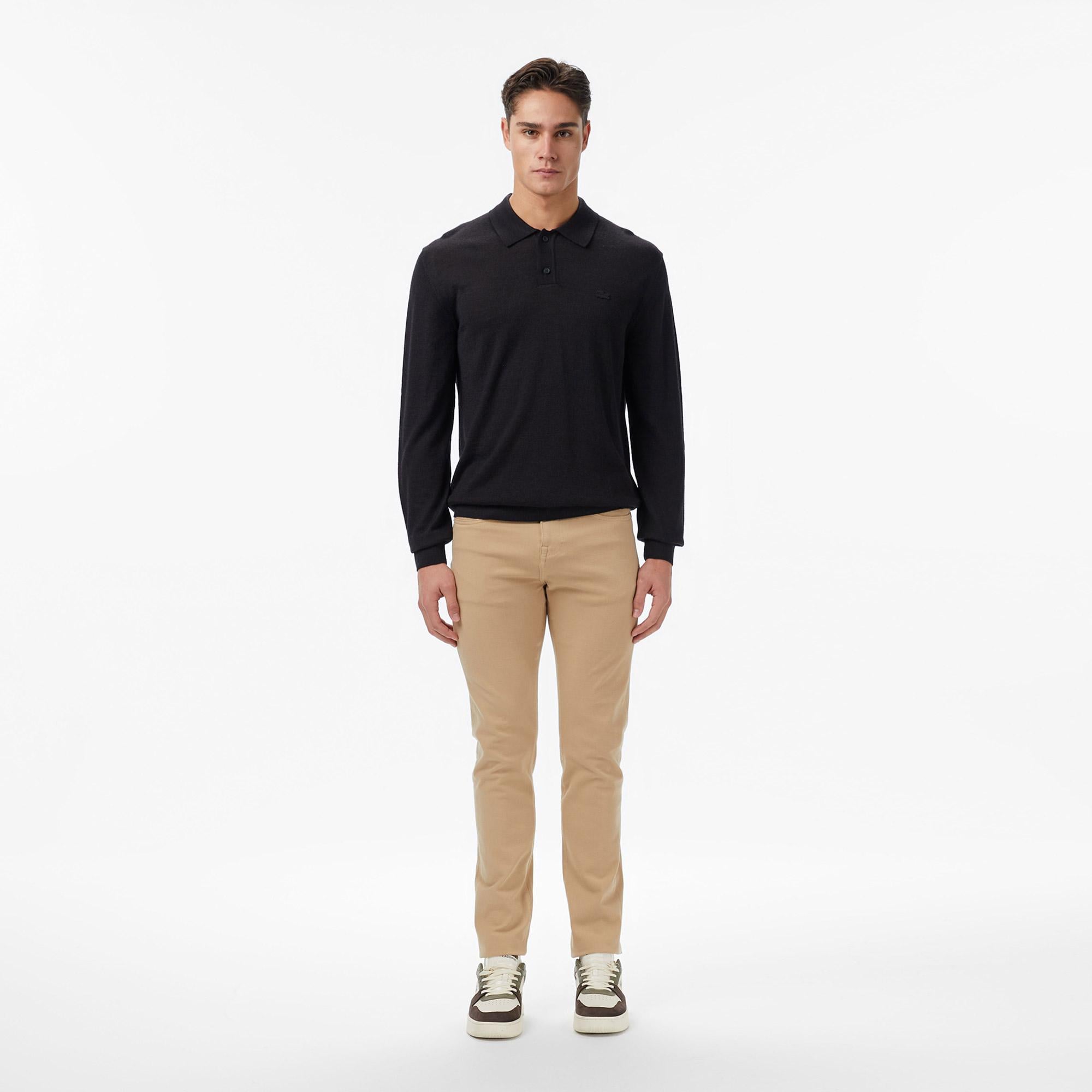 Lacoste Erkek Slim Fit Bej Jean Pantolon