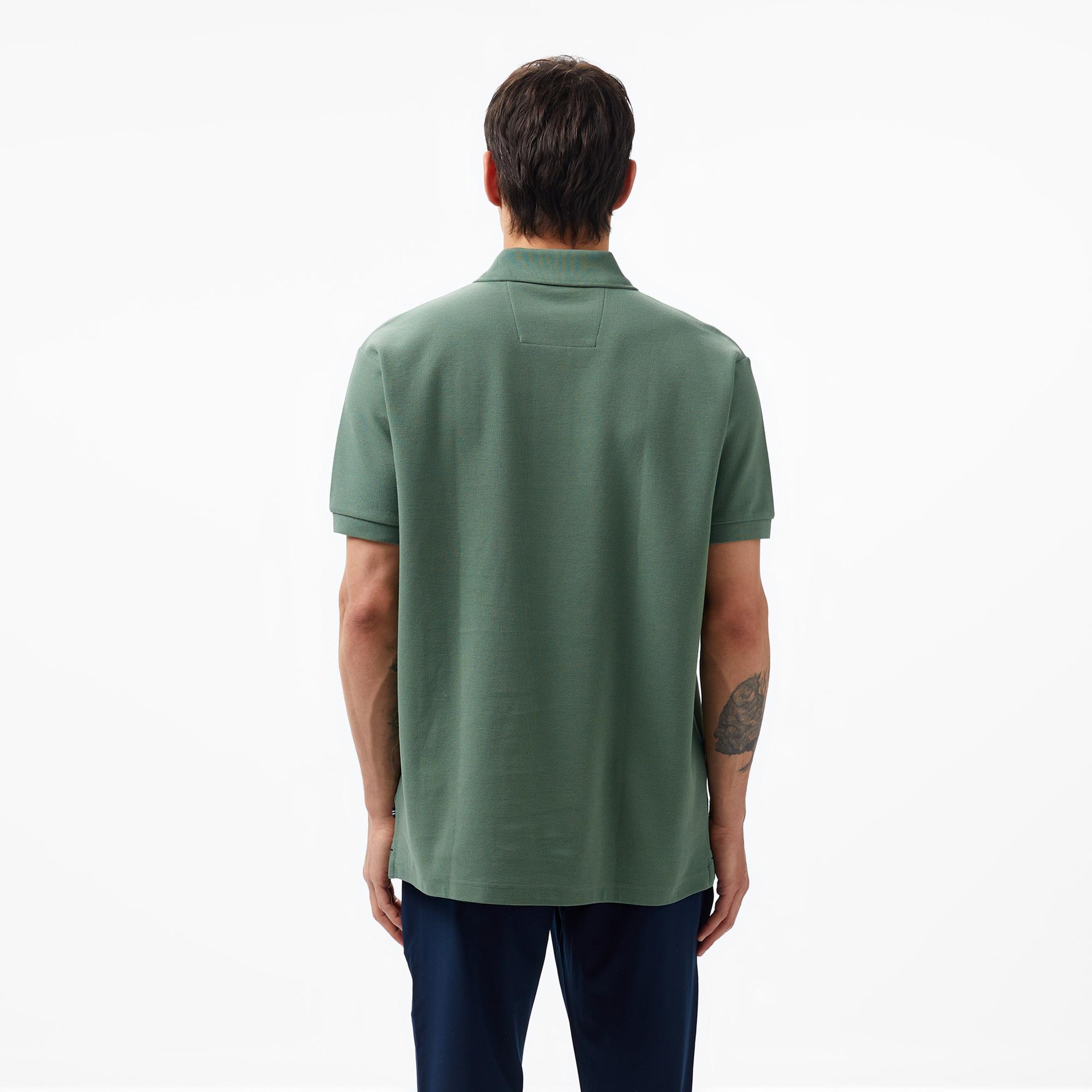Nautica Erkek Yeşil Classic Fit Kısa Kollu Polo Yaka T-Shirt