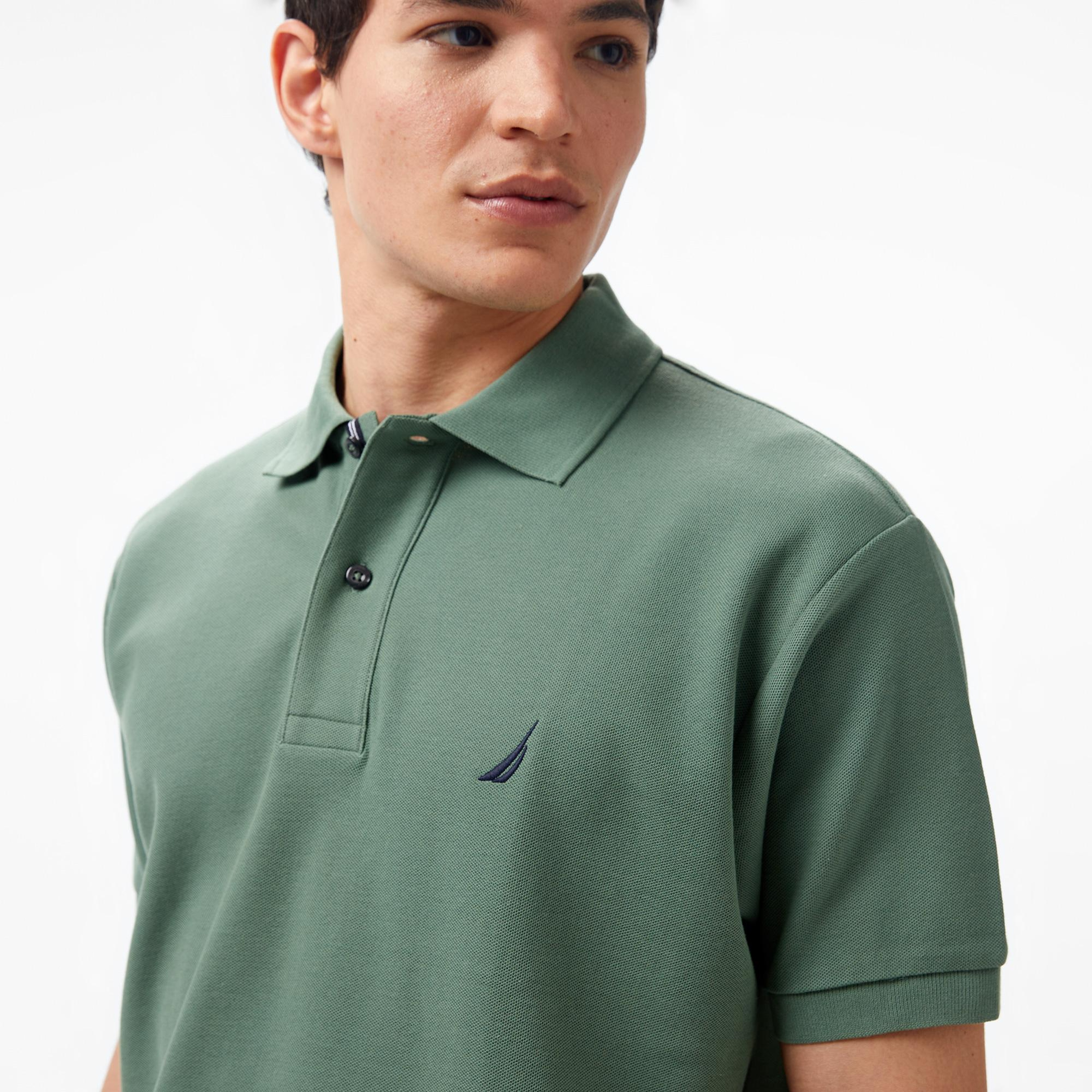 Nautica Erkek Yeşil Classic Fit Kısa Kollu Polo Yaka T-Shirt