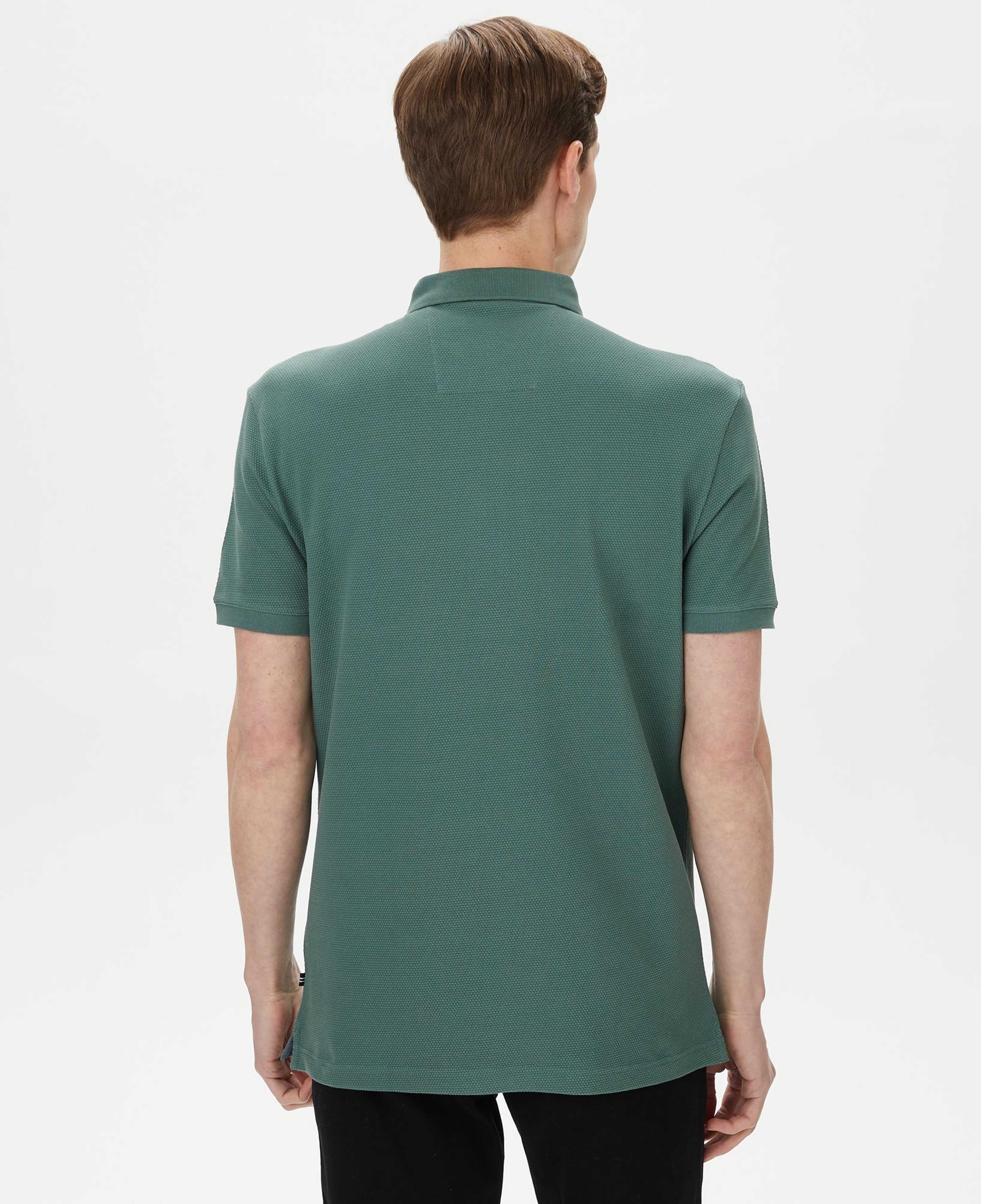 Nautica Erkek Yeşil Slim Fit Kısa Kollu Polo Yaka T-Shirt