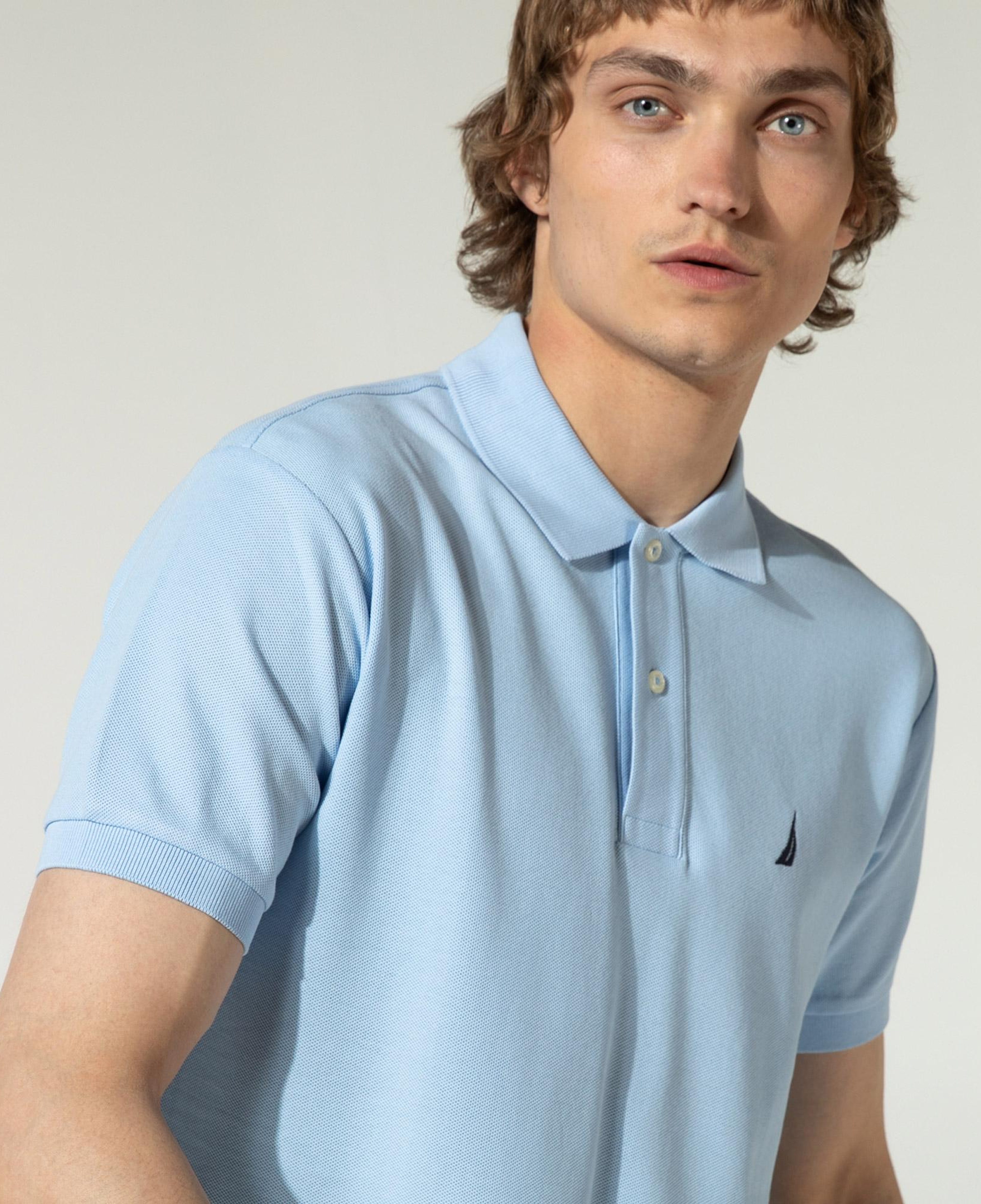 Nautica Erkek Mavi Classic Fit Kısa Kollu Polo Yaka T-Shirt