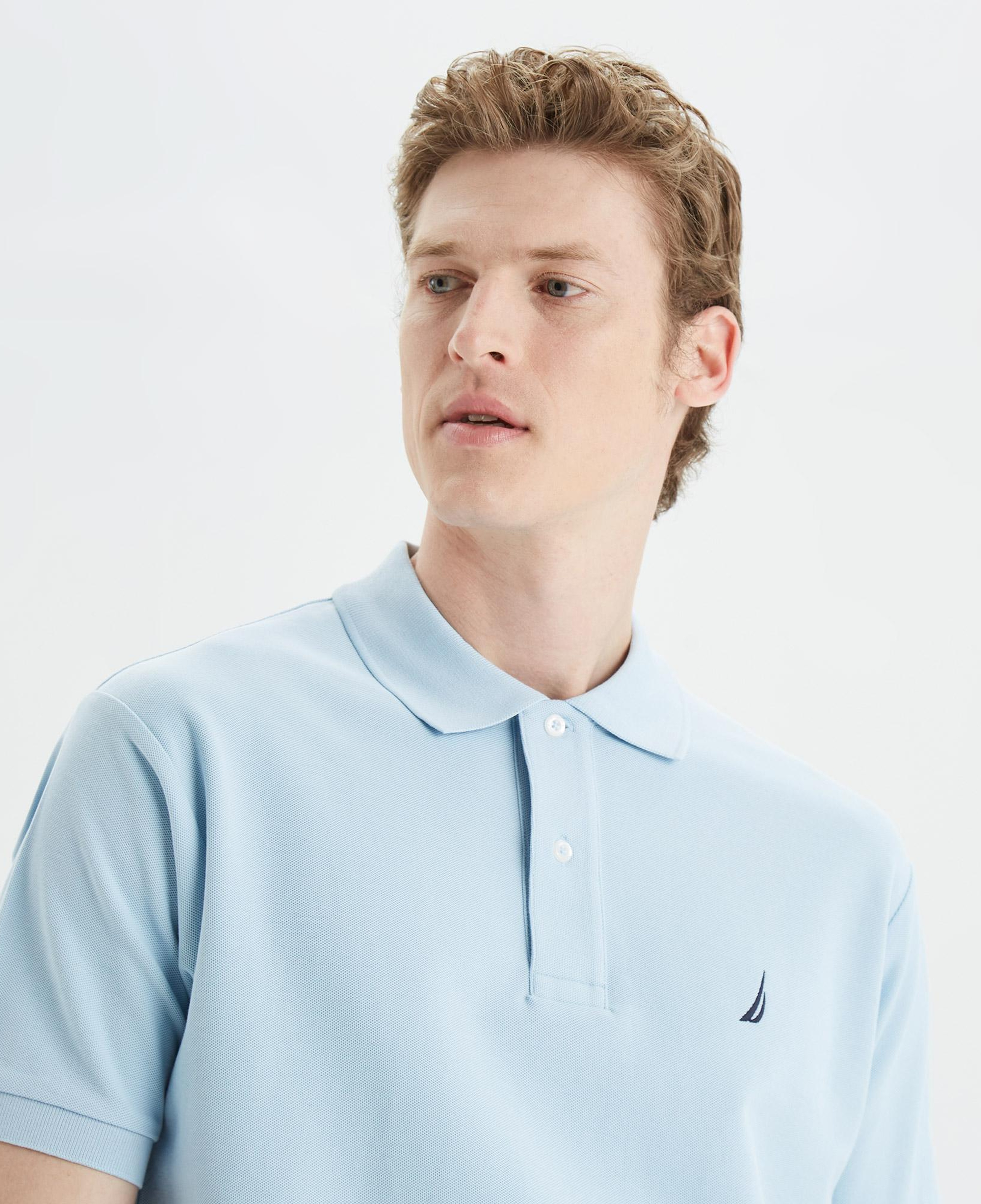 Nautica Erkek Mavi Classic Fit Kısa Kollu Polo Yaka T-Shirt