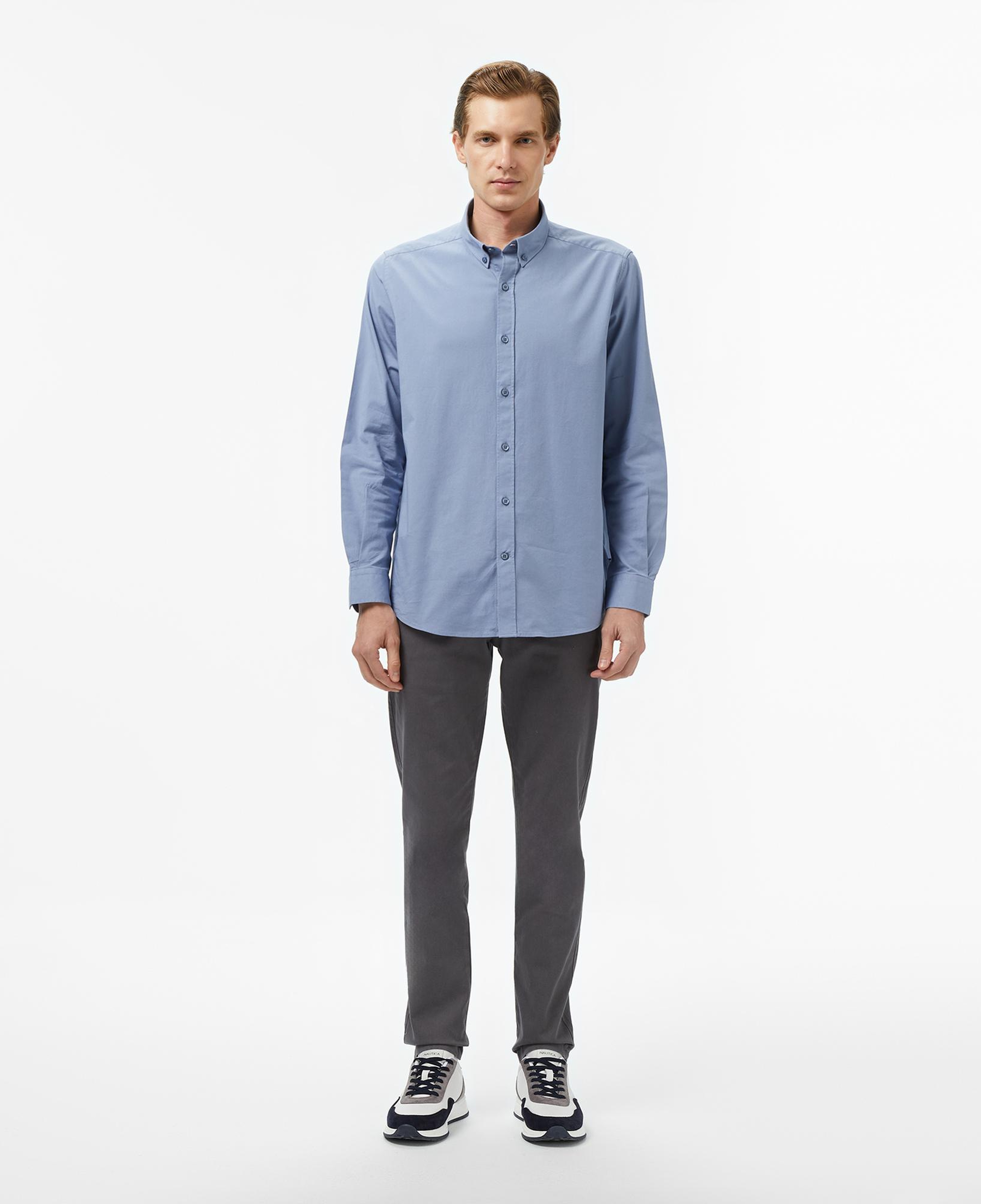 Nautica Erkek Mavi Classic Fit Gömlek