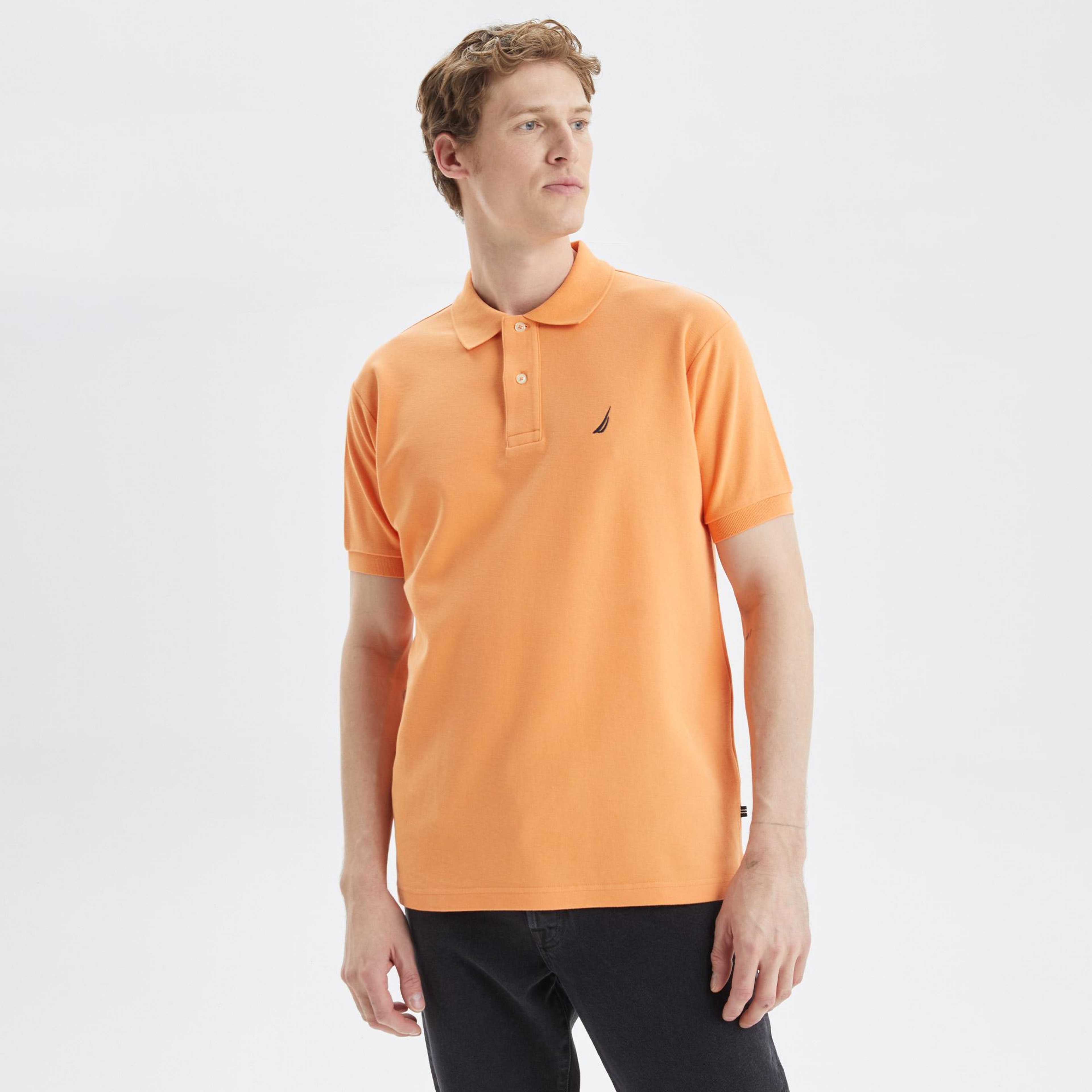 Nautica Erkek Turuncu Classic Fit Kısa Kollu Polo Yaka T-Shirt