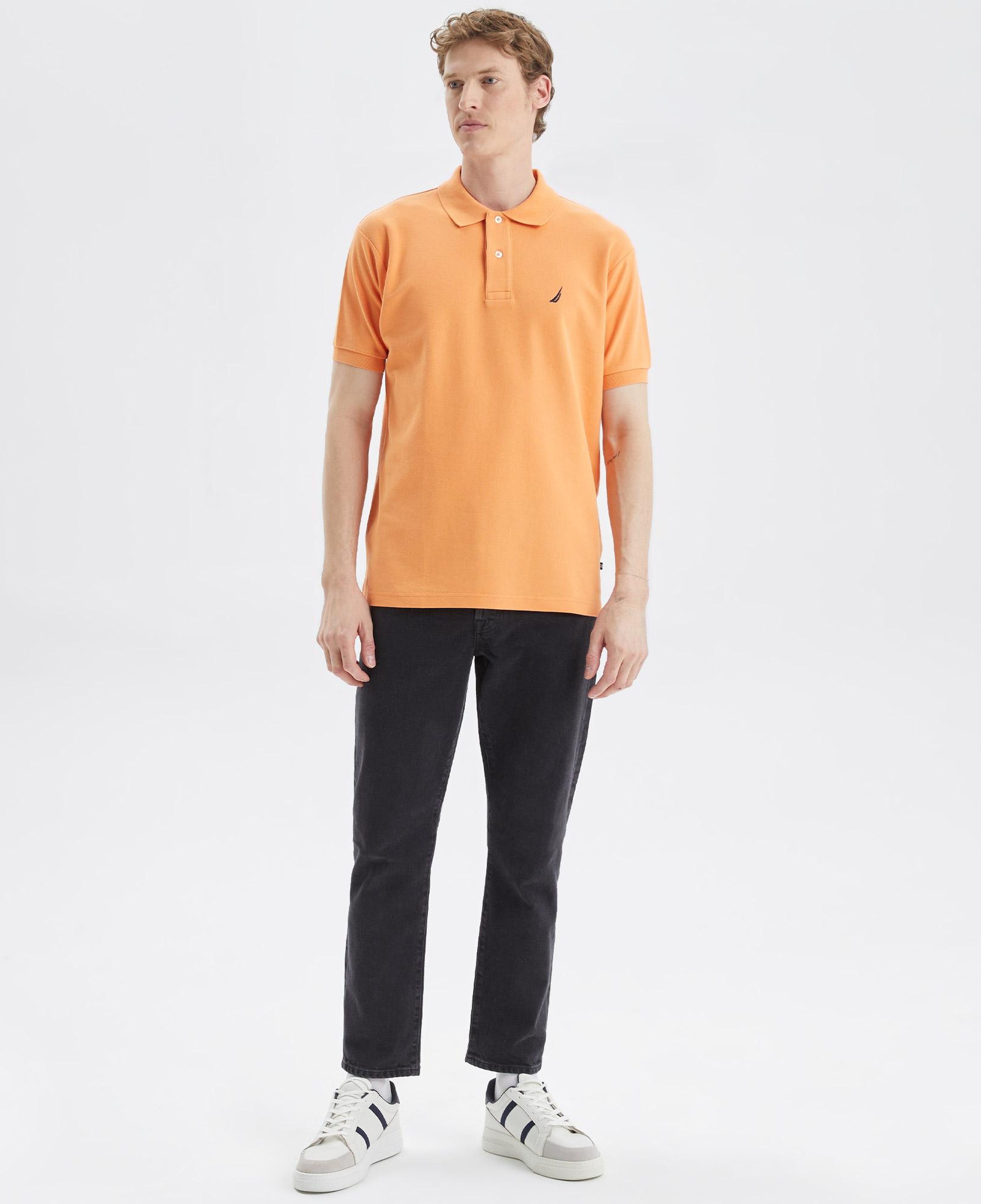 Nautica Erkek Turuncu Classic Fit Kısa Kollu Polo Yaka T-Shirt