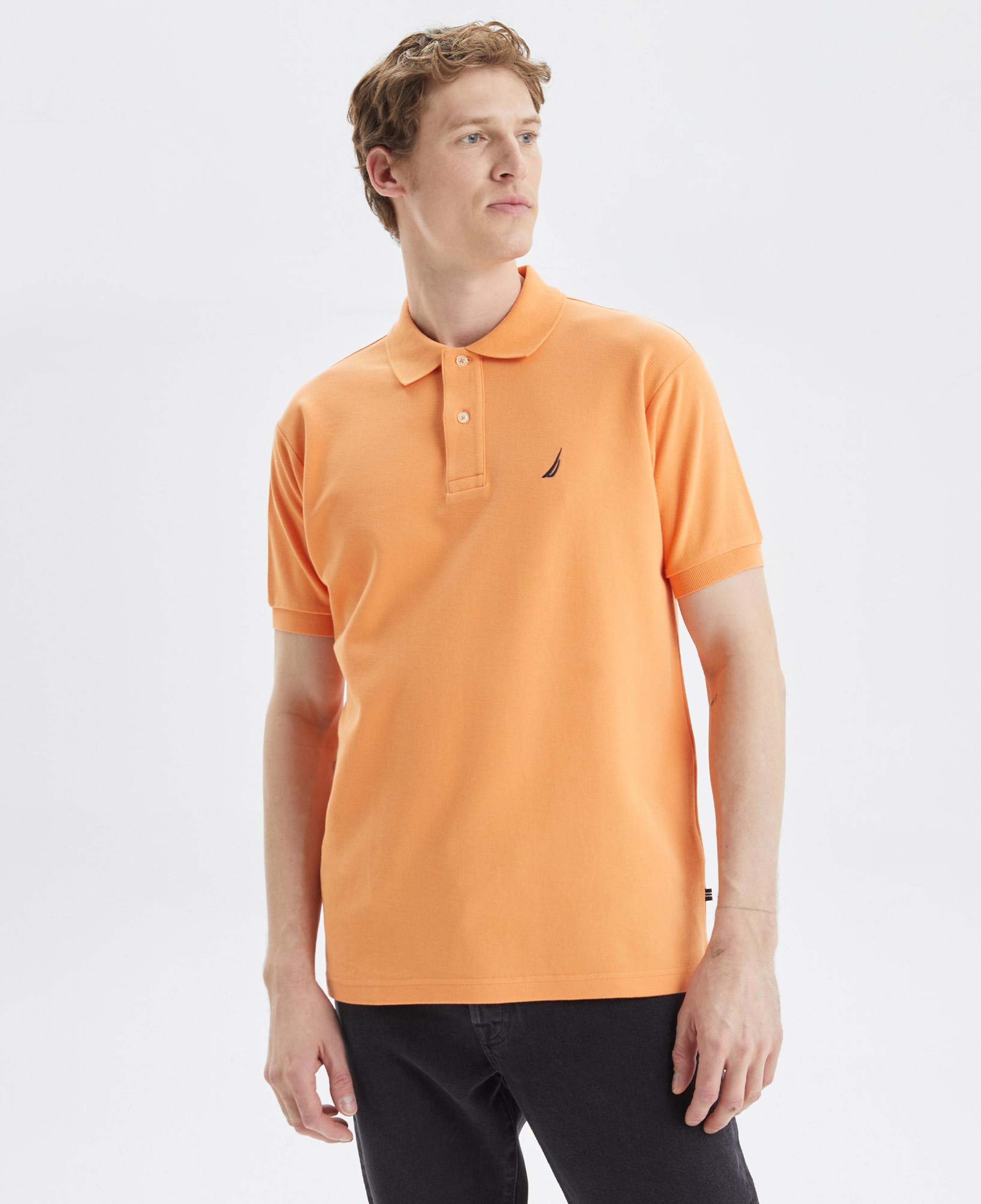 Nautica Erkek Turuncu Classic Fit Kısa Kollu Polo Yaka T-Shirt