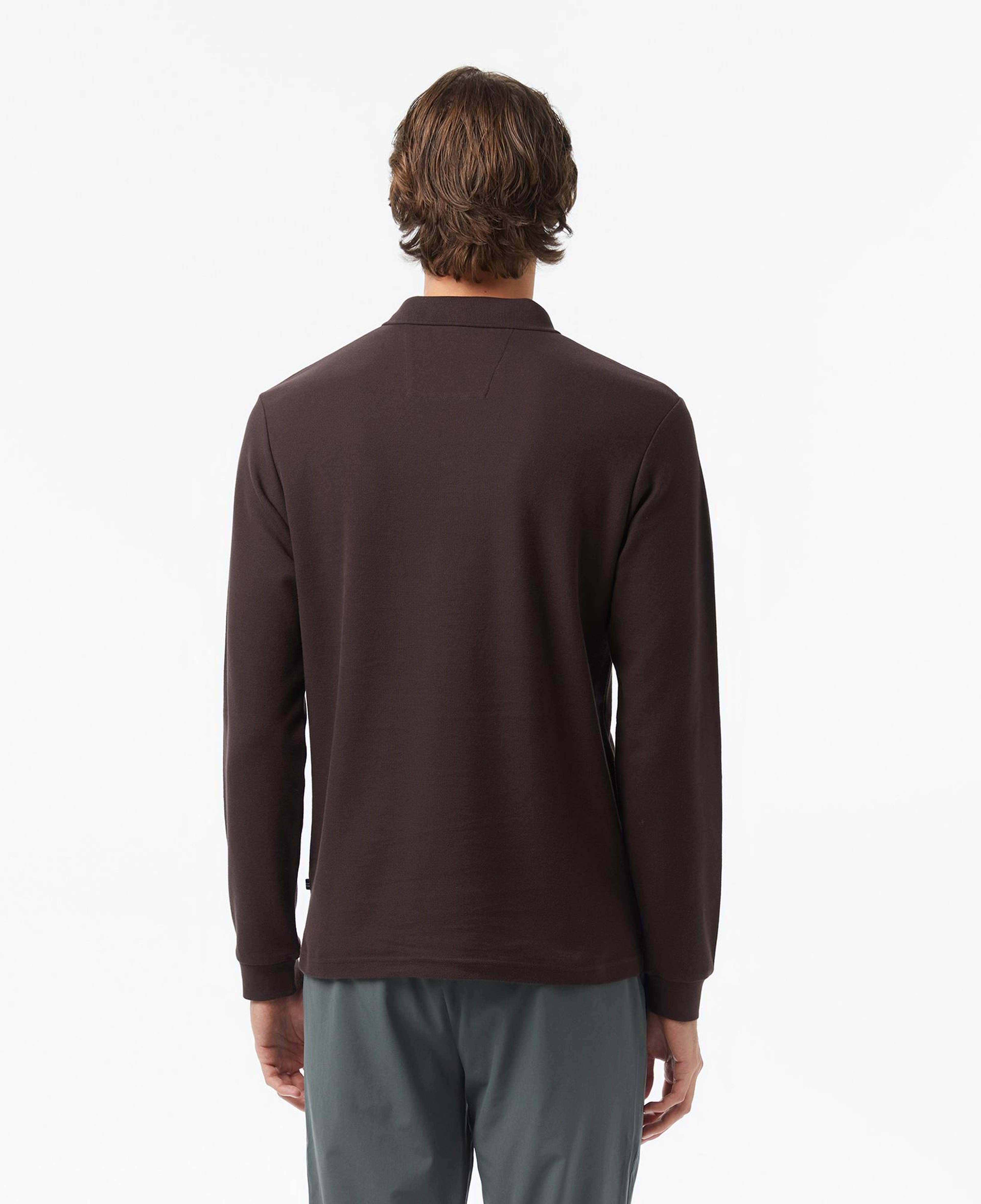 Nautica Erkek Kahverengi Classic Fit Uzun Kollu Polo Yaka T-Shirt