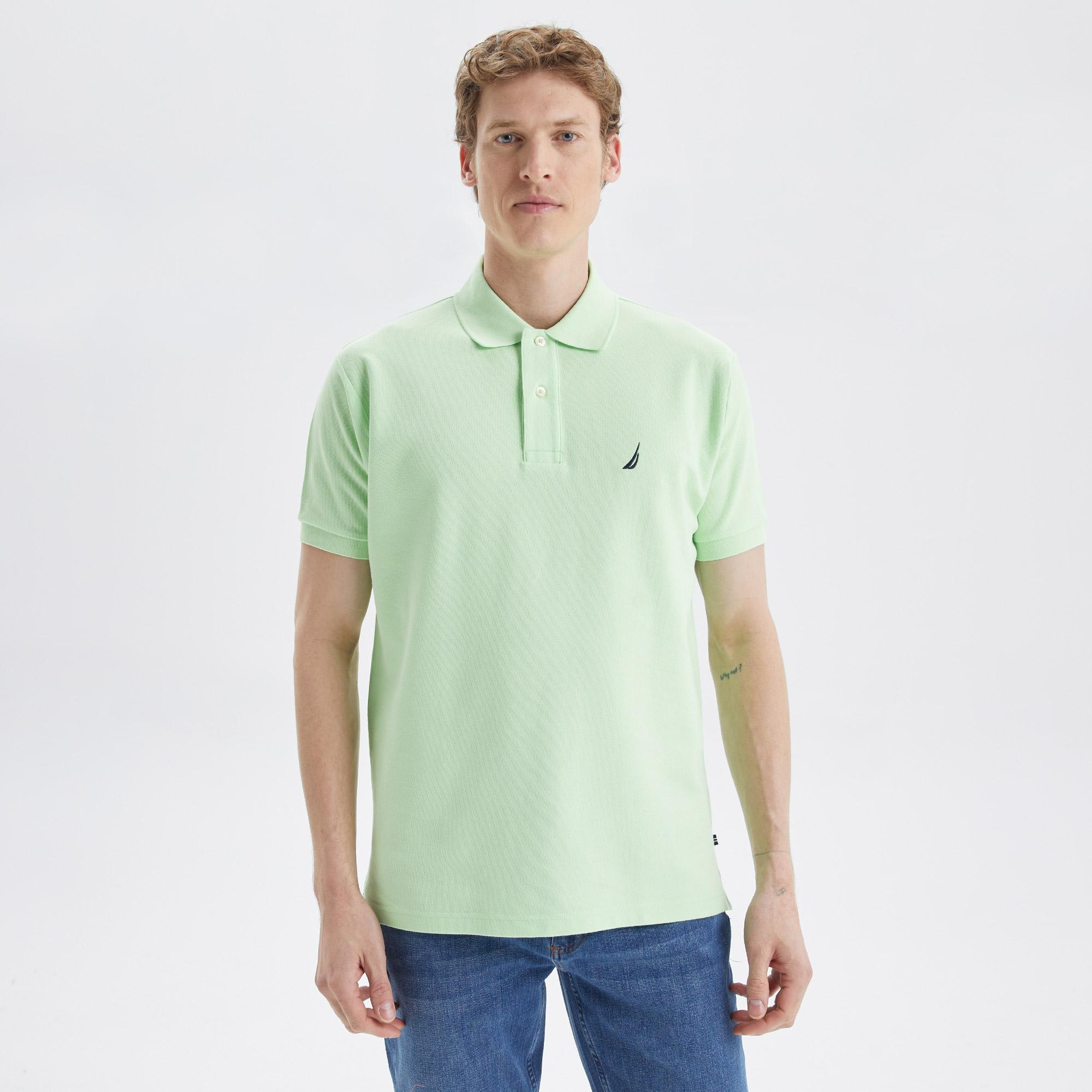 Nautica Erkek Yeşil Classic Fit Kısa Kollu Polo Yaka T-Shirt