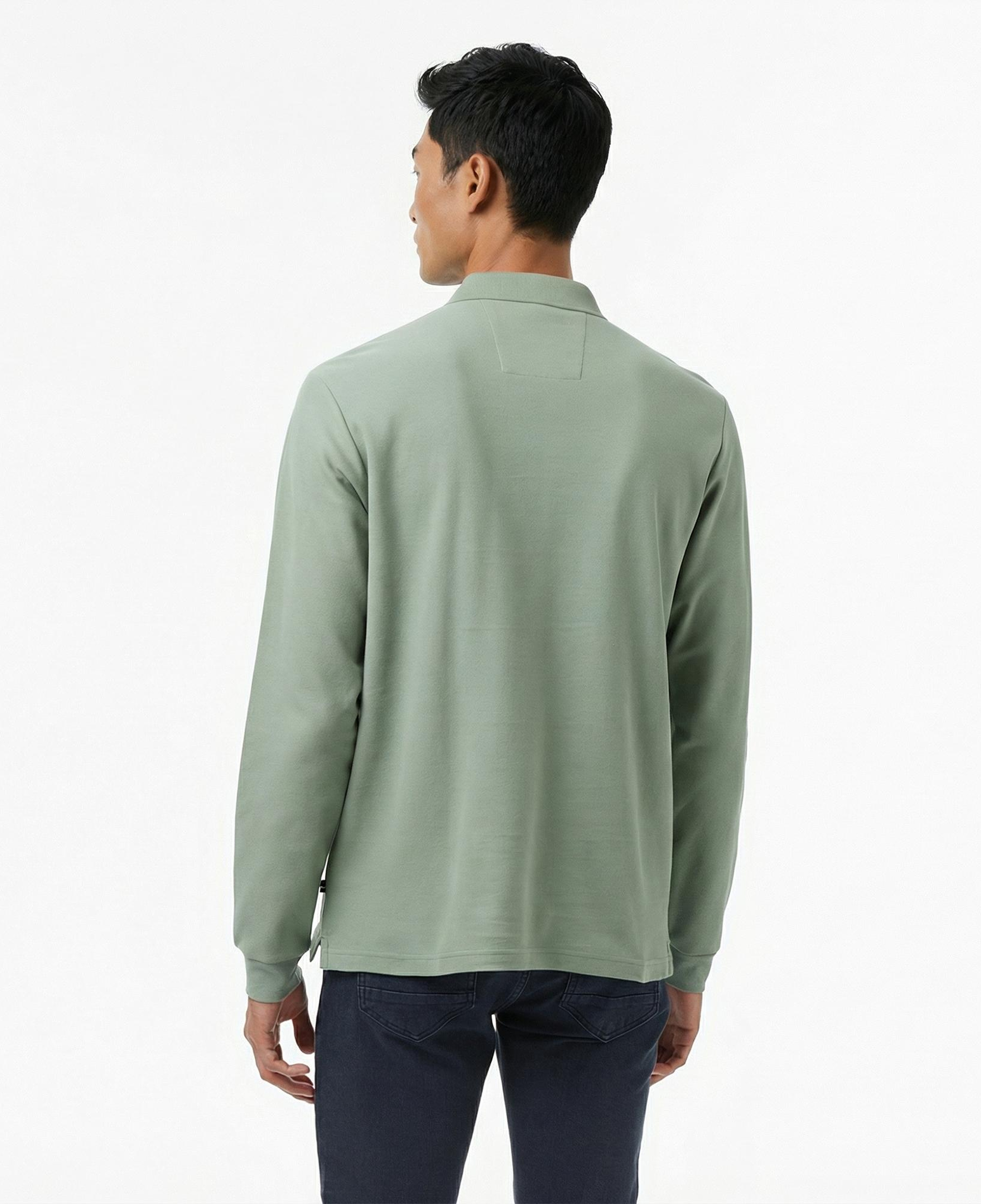 Nautica Erkek Yeşil Classic Fit Uzun Kollu Polo Yaka T-Shirt