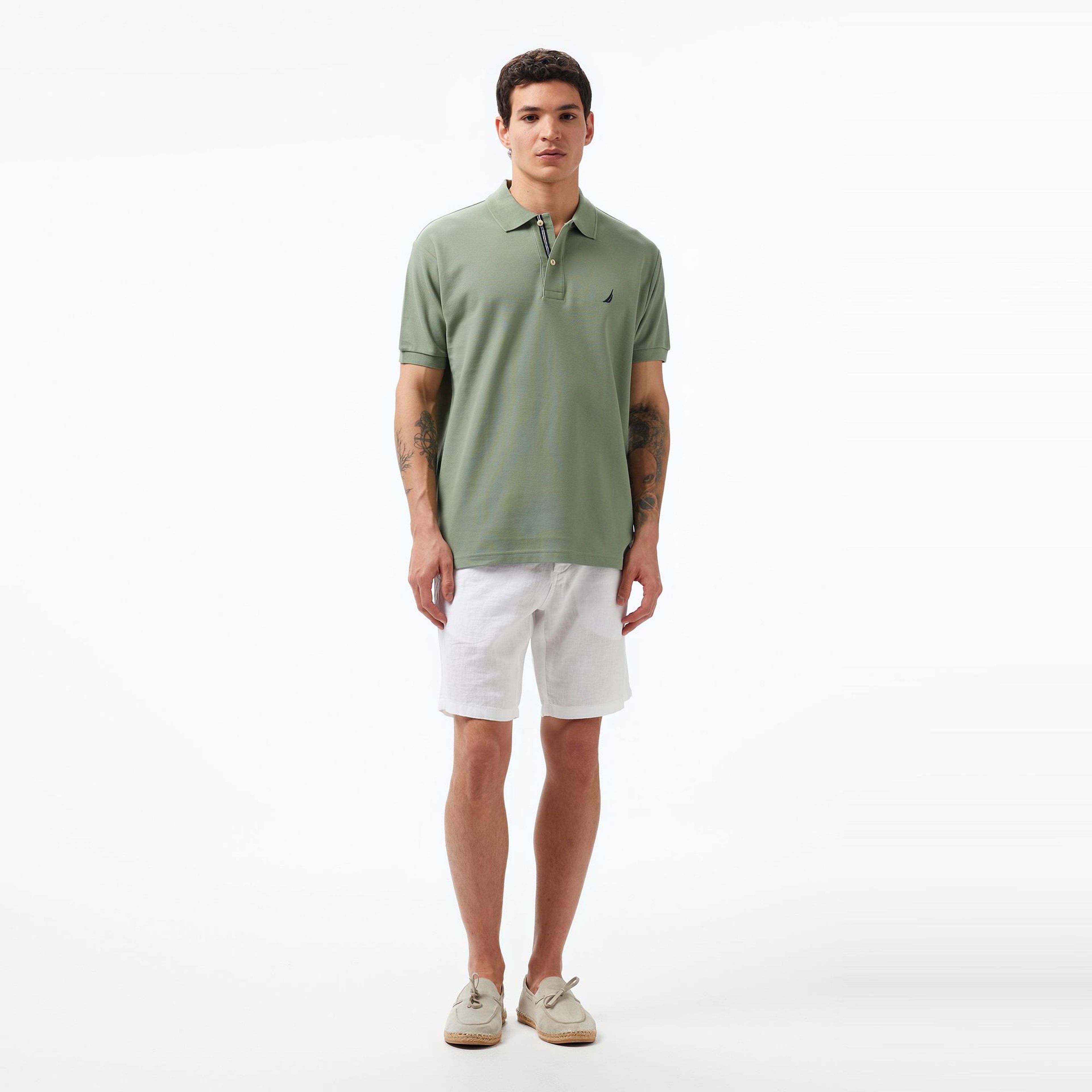 Nautica Erkek Yeşil Classic Fit Kısa Kollu Polo Yaka T-Shirt