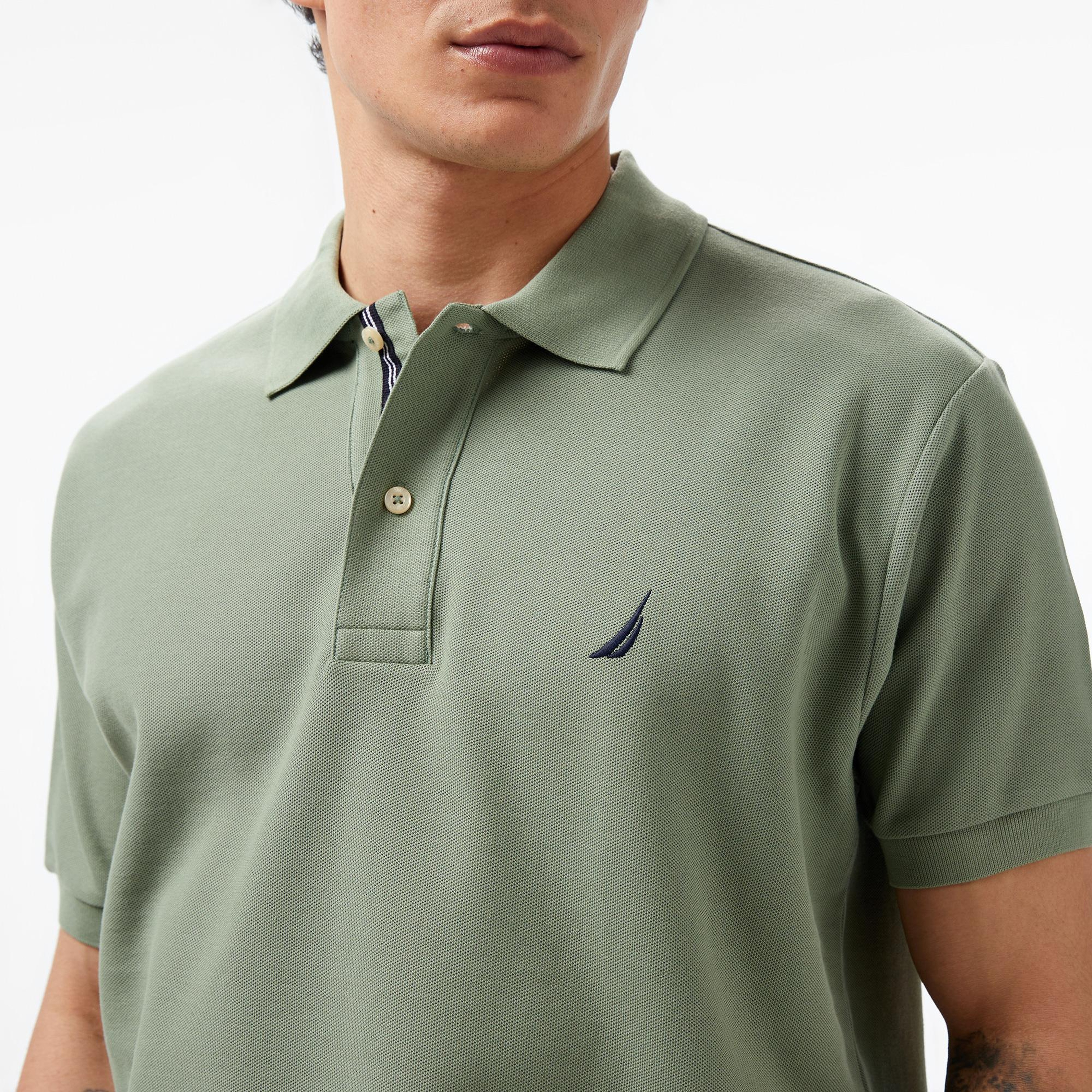 Nautica Erkek Yeşil Classic Fit Kısa Kollu Polo Yaka T-Shirt