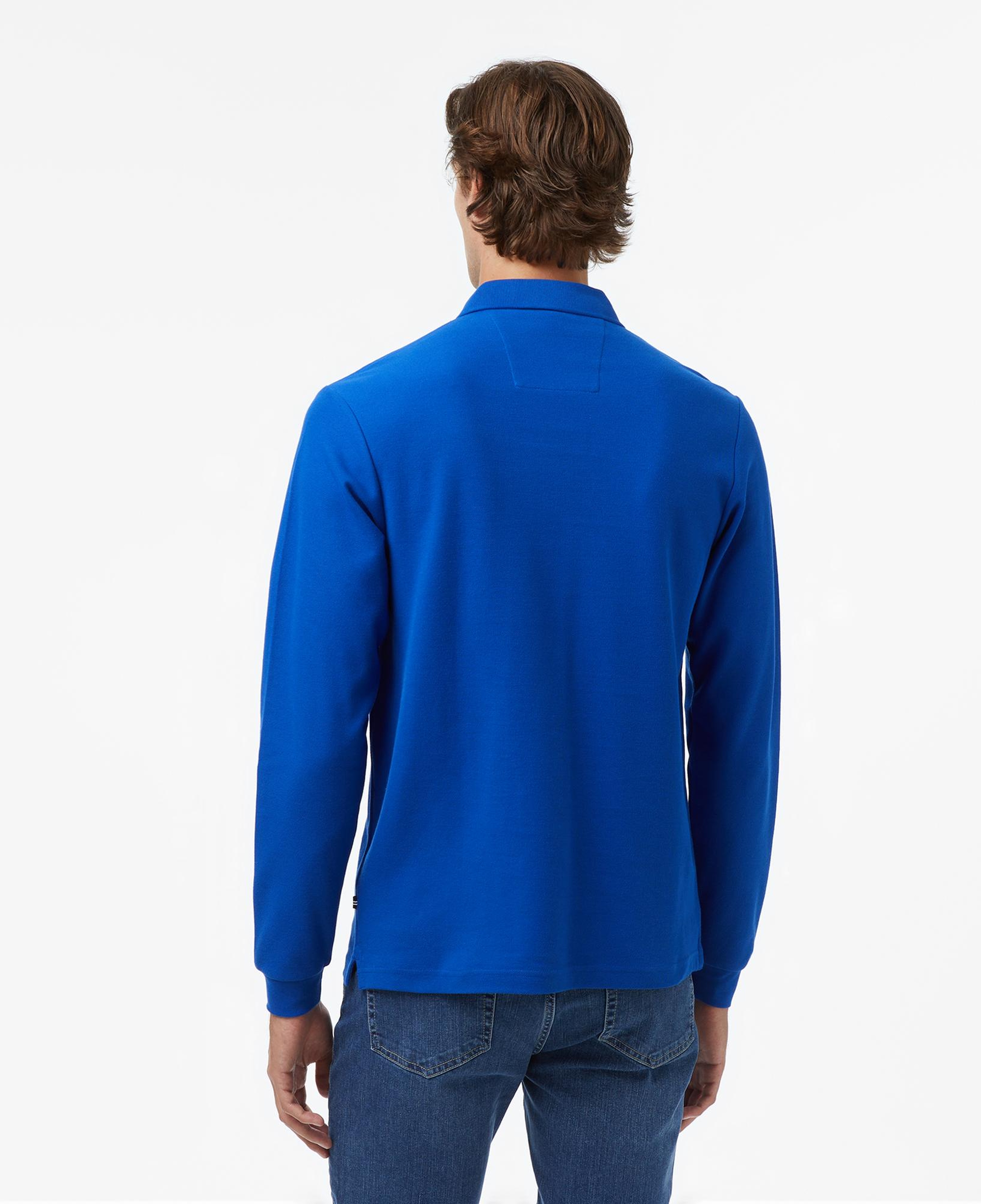 Nautica Erkek Mavi Classic Fit Uzun Kollu Polo Yaka T-Shirt