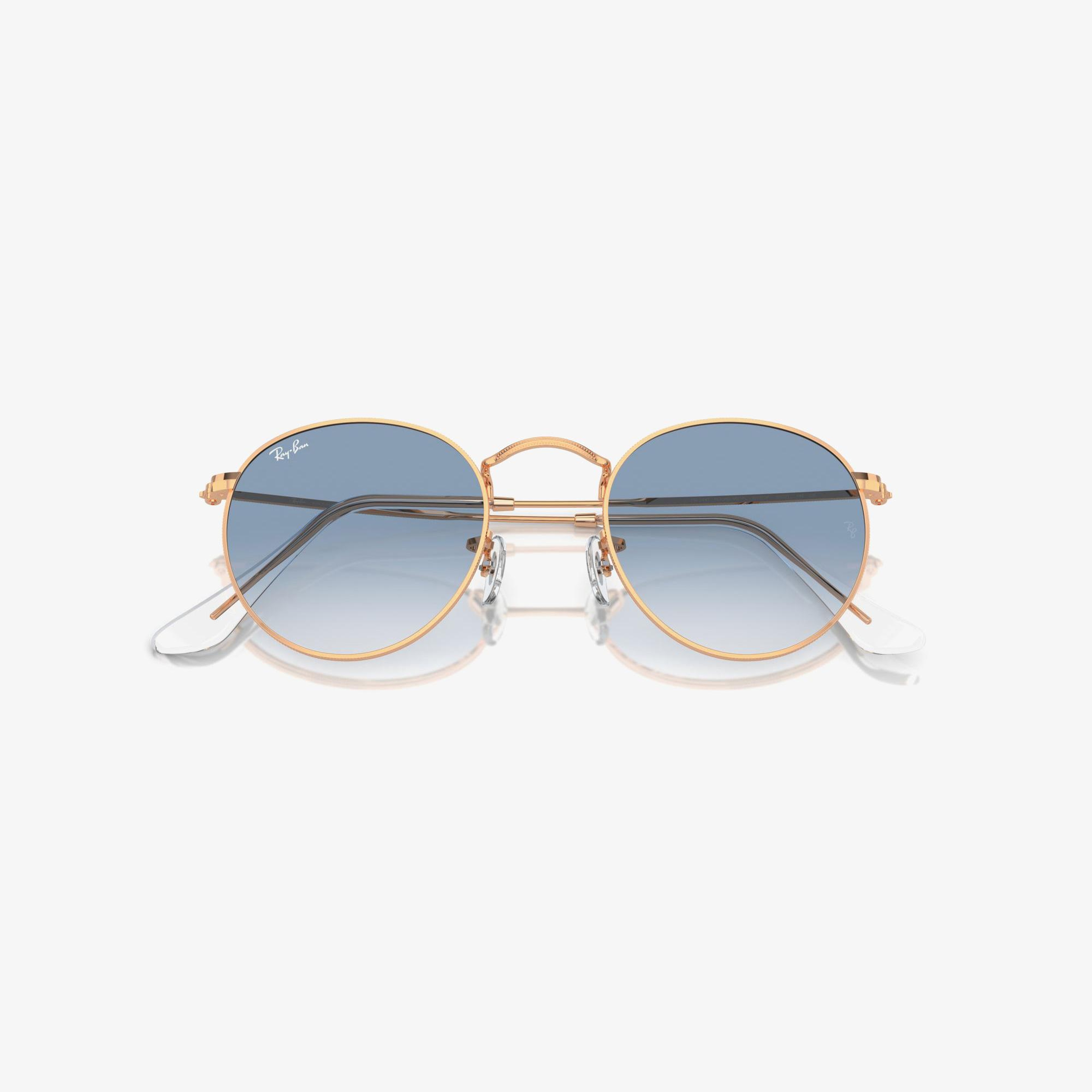 RAY-BAN Round Metal Erkek Altın Rengi Güneş Gözlüğü