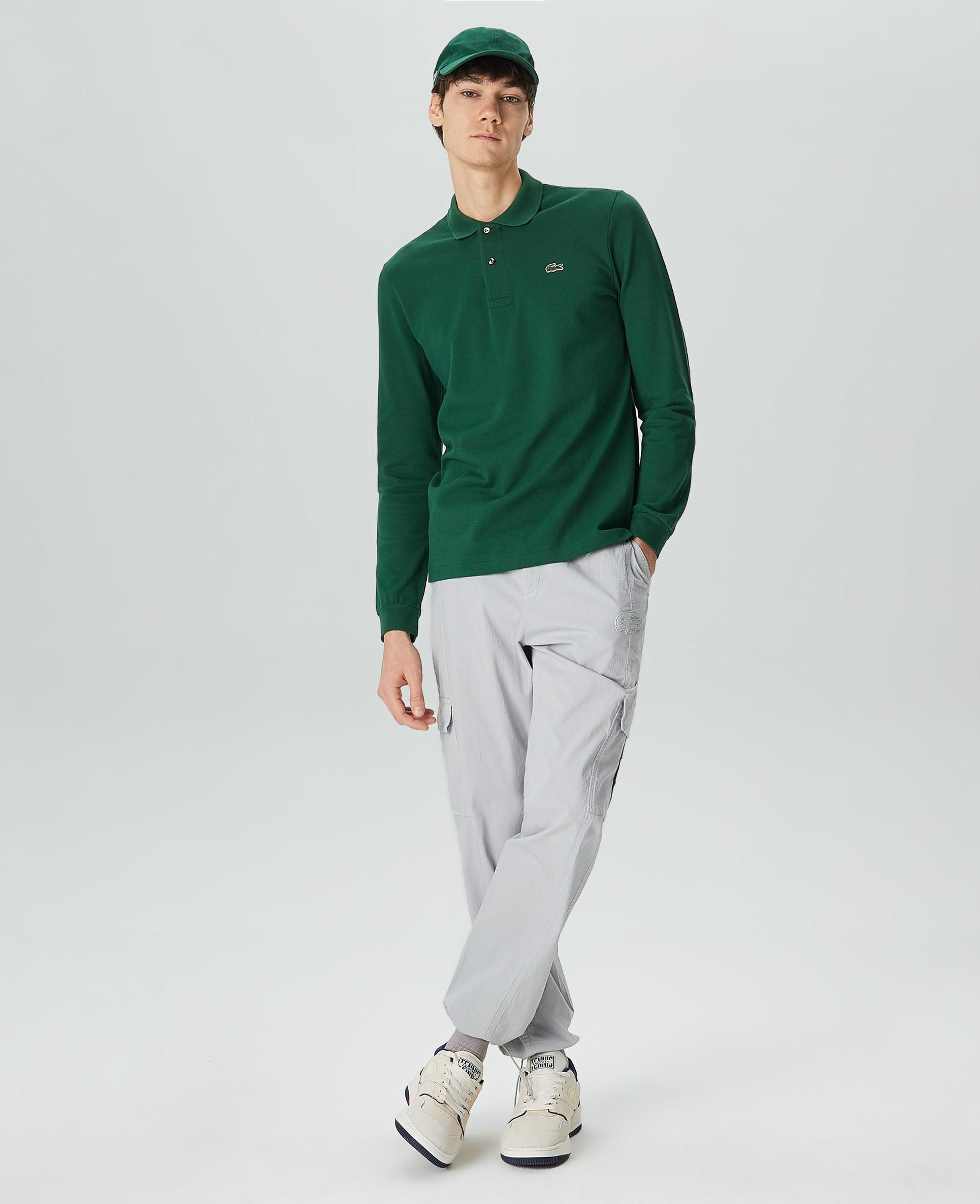 Lacoste Erkek Classic Fit Uzun Kollu Yeşil Polo
