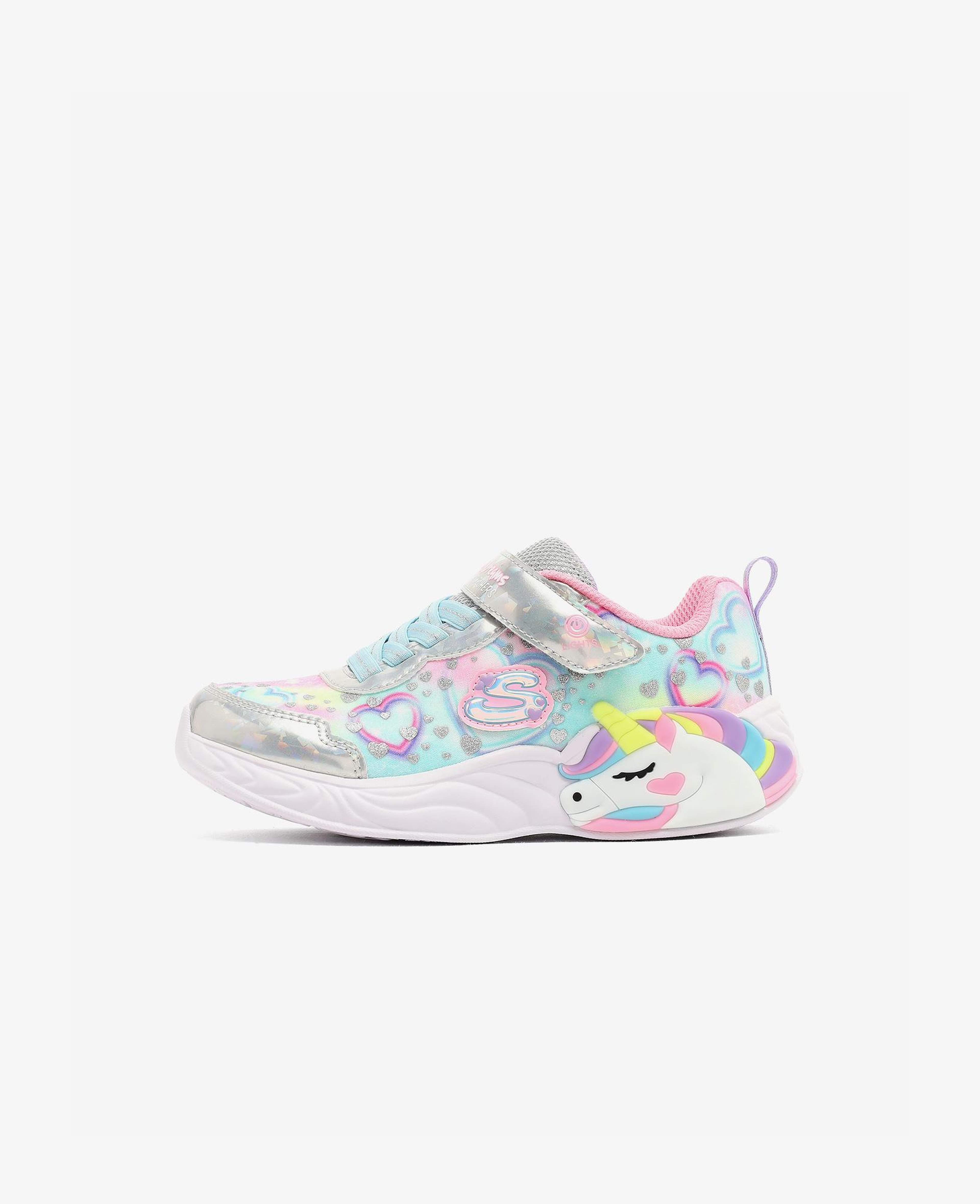 Skechers Unicorn Dreams Heart Sparkles Çocuk Gümüş Spor Ayakkabı