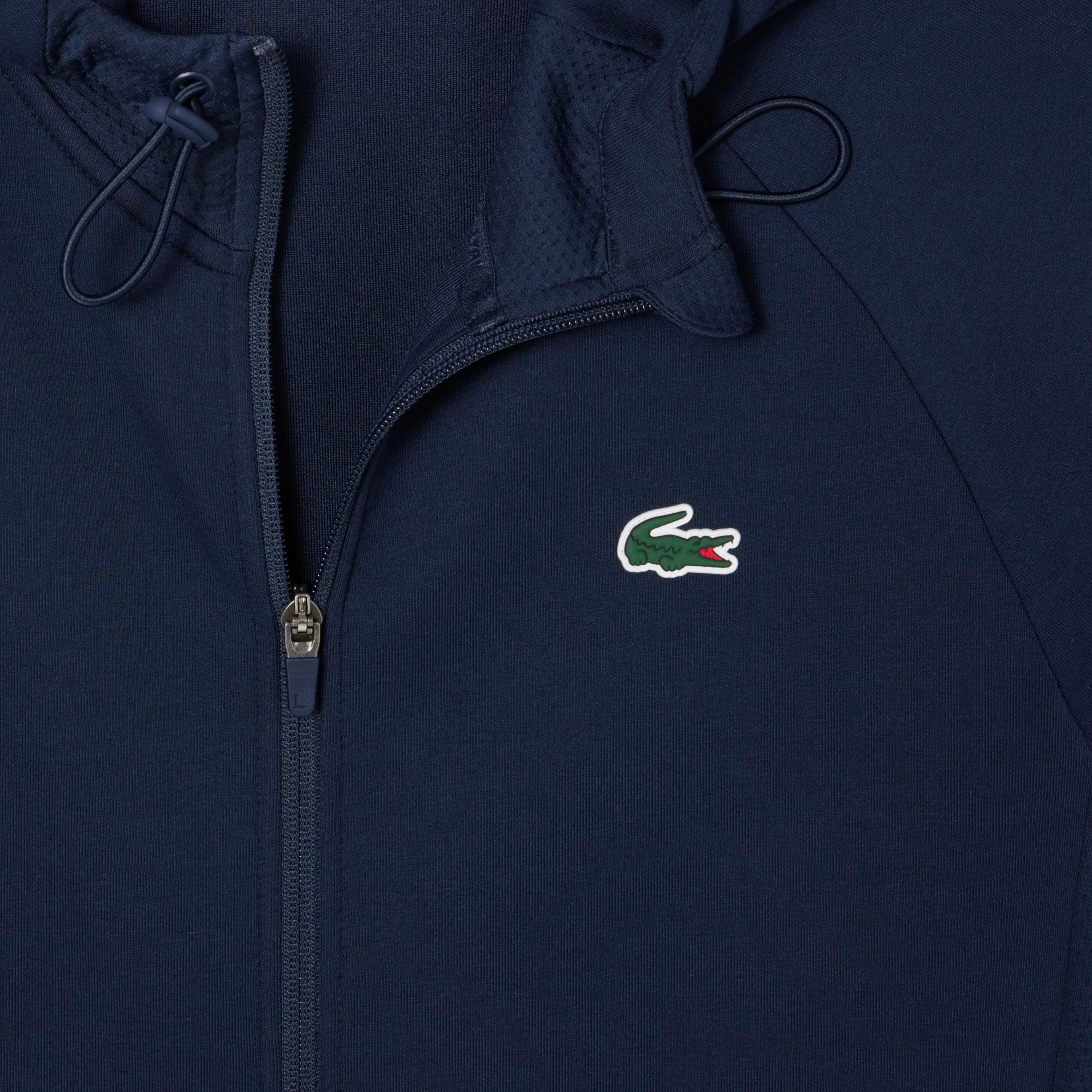 Lacoste Tennis x Novak Djokovic Erkek Regular Fit Fermuarlı Baskılı Lacivert Eşofman Takımı