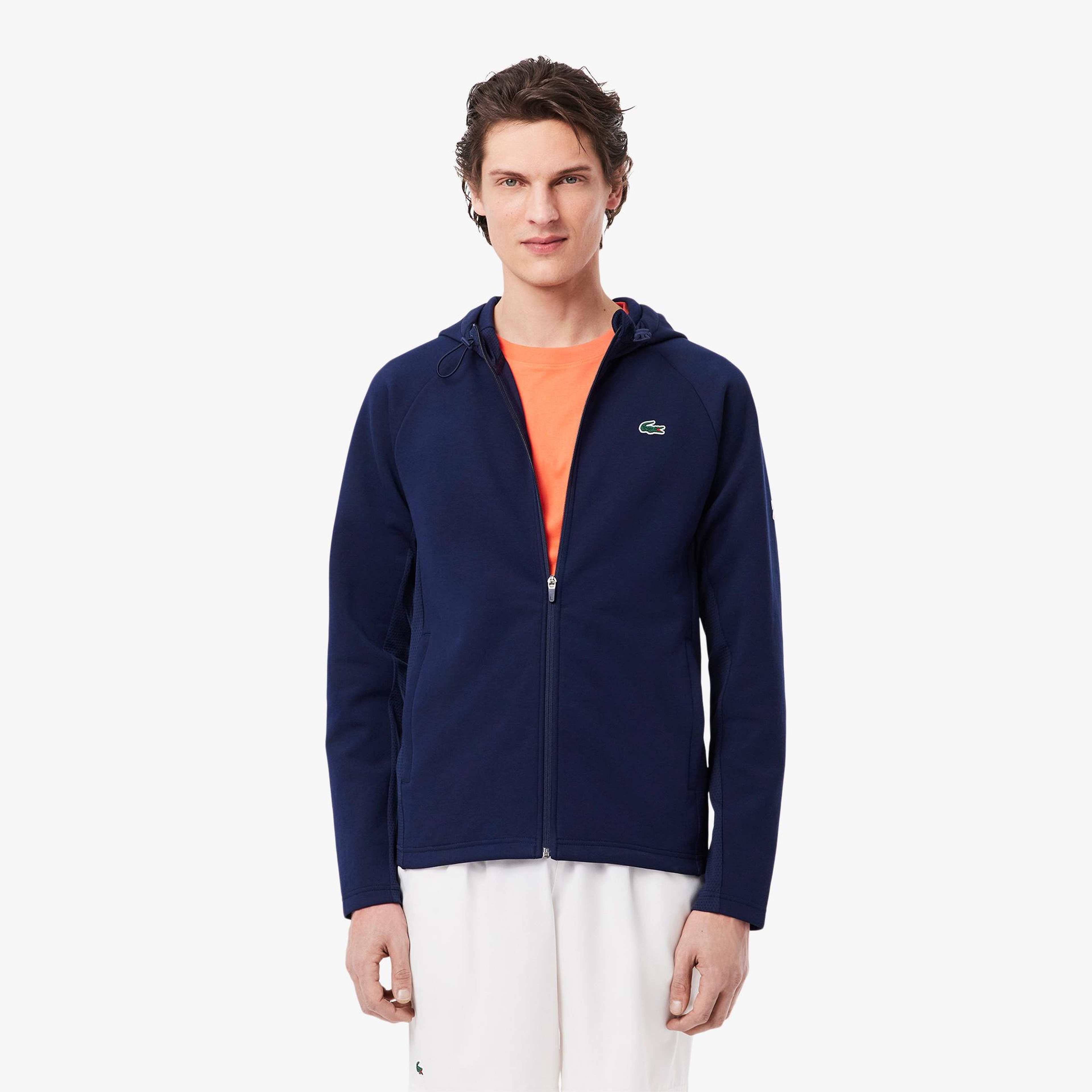 Lacoste Tennis x Novak Djokovic Erkek Regular Fit Fermuarlı Baskılı Lacivert Eşofman Takımı