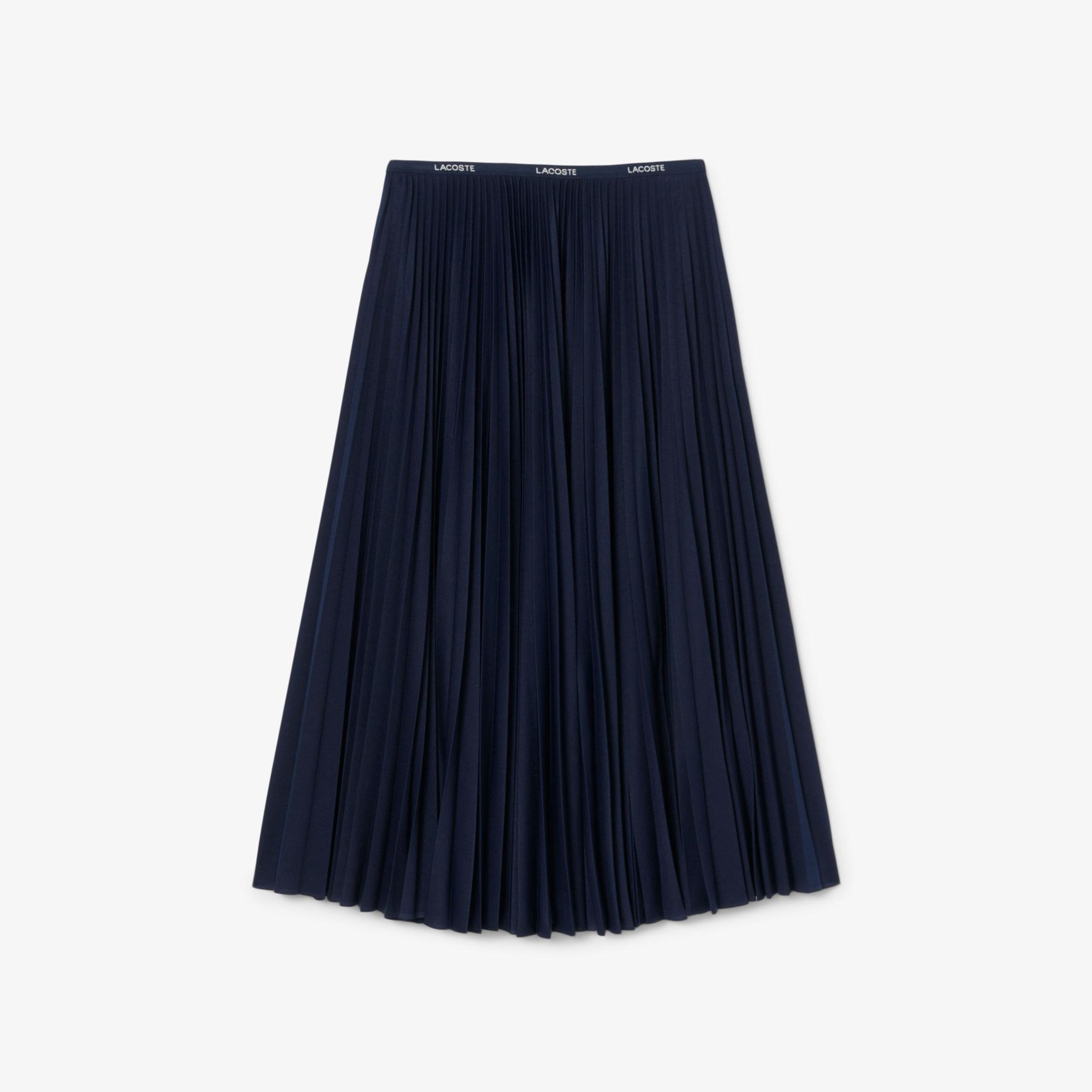 Lacoste Kadın Pileli Lacivert Etek