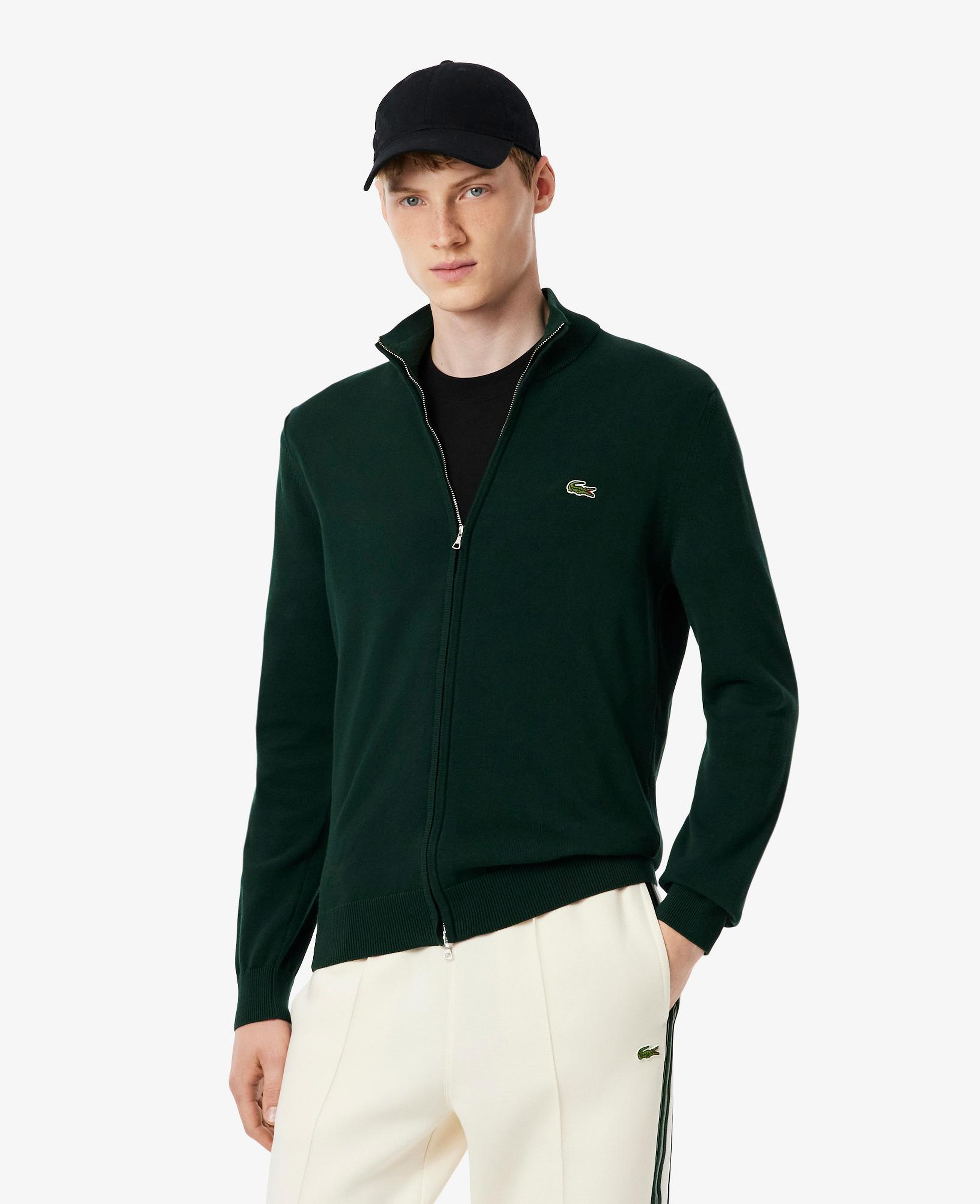 Lacoste Erkek Regular Fit Fermuarlı Yeşil Hırka