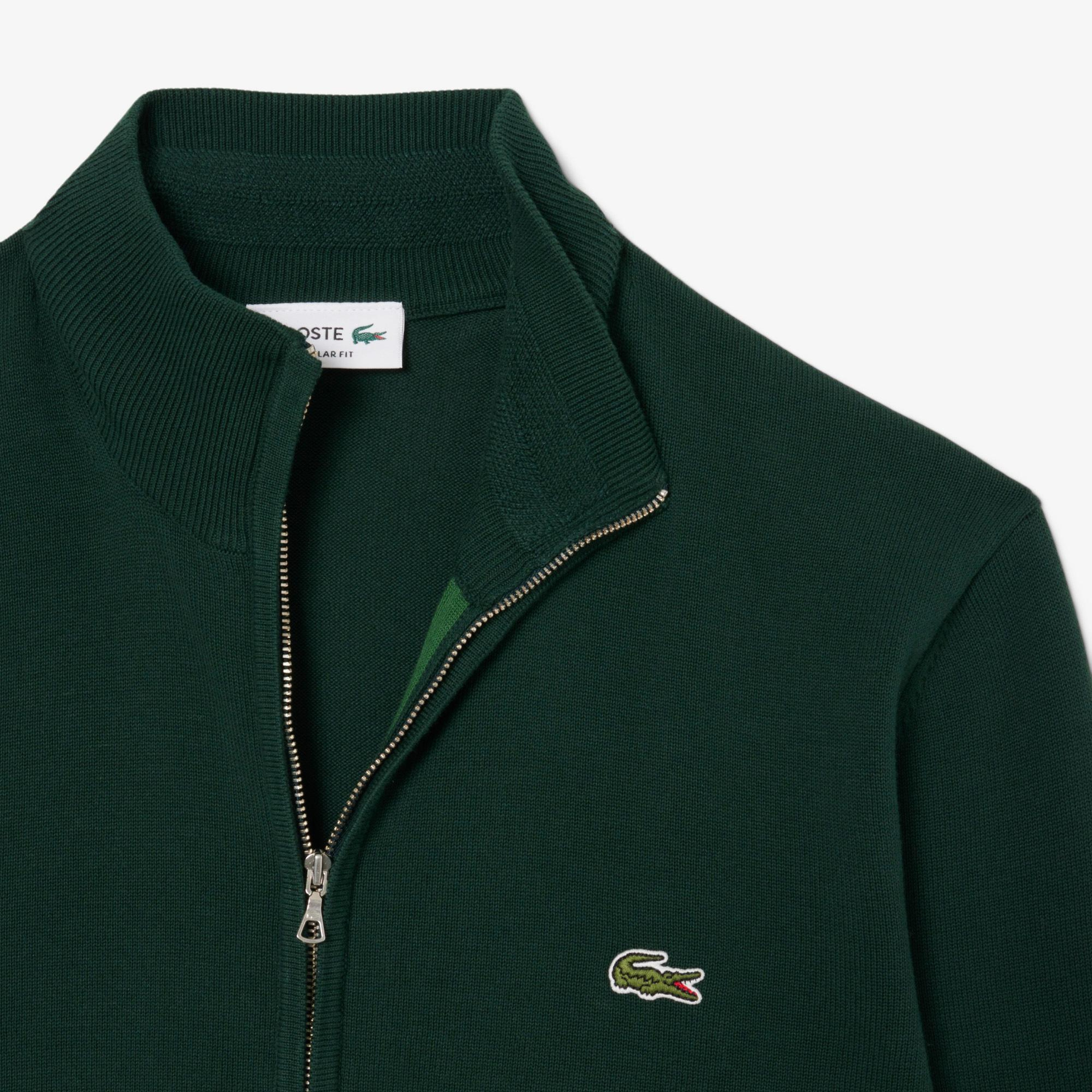 Lacoste Erkek Regular Fit Fermuarlı Yeşil Hırka