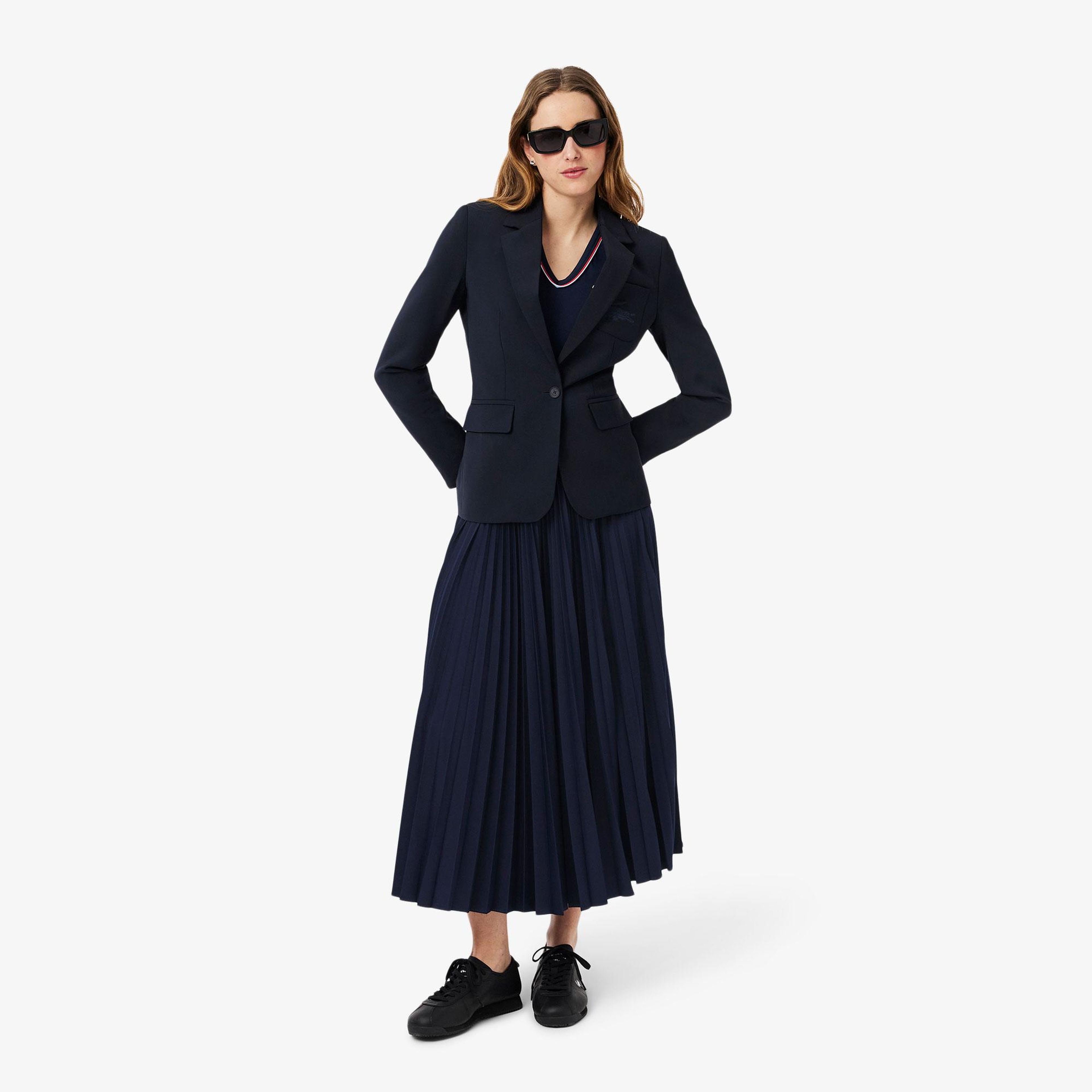 Lacoste Kadın Pileli Lacivert Etek