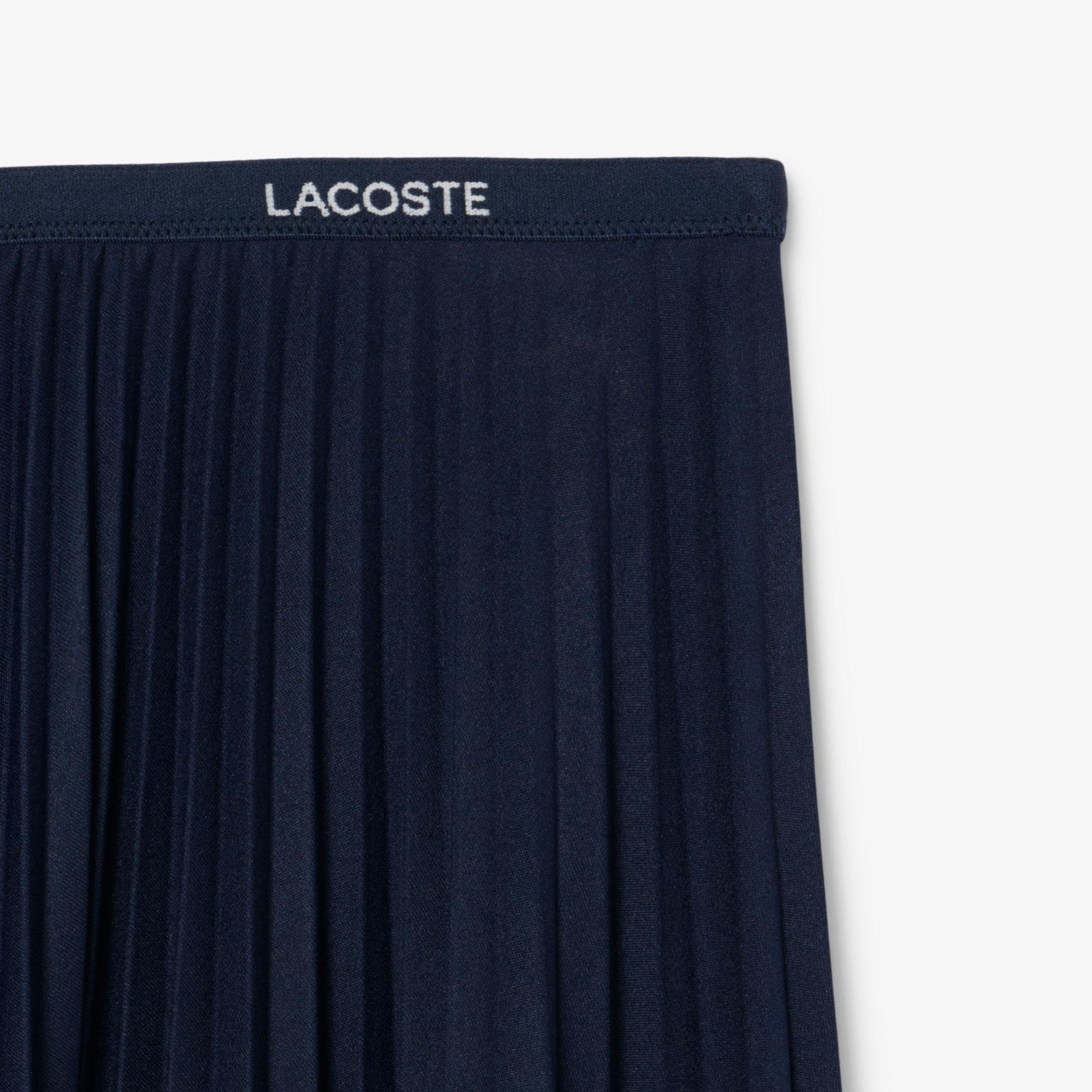 Lacoste Kadın Pileli Lacivert Etek