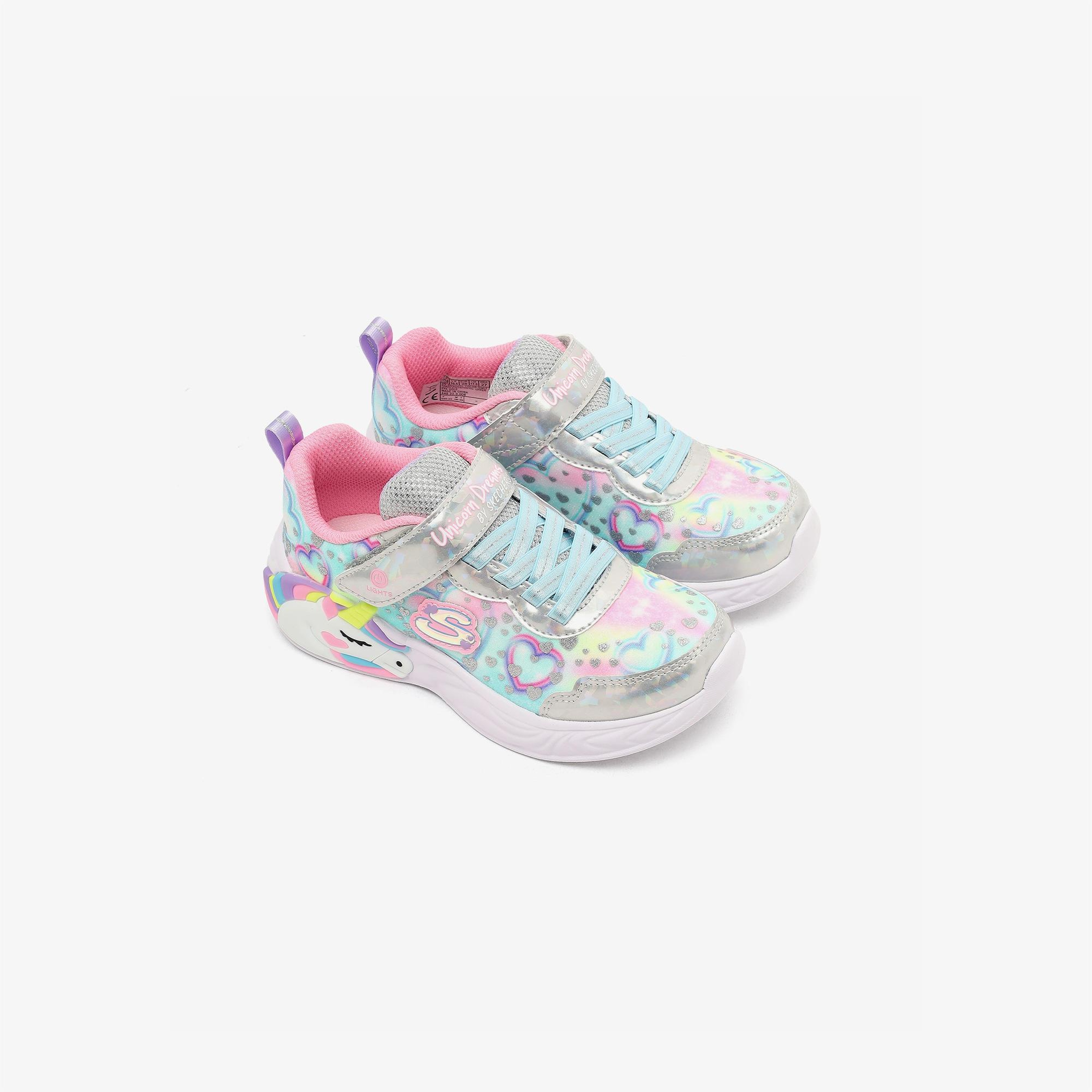 Skechers Unicorn Dreams Heart Sparkles Çocuk Gümüş Spor Ayakkabı