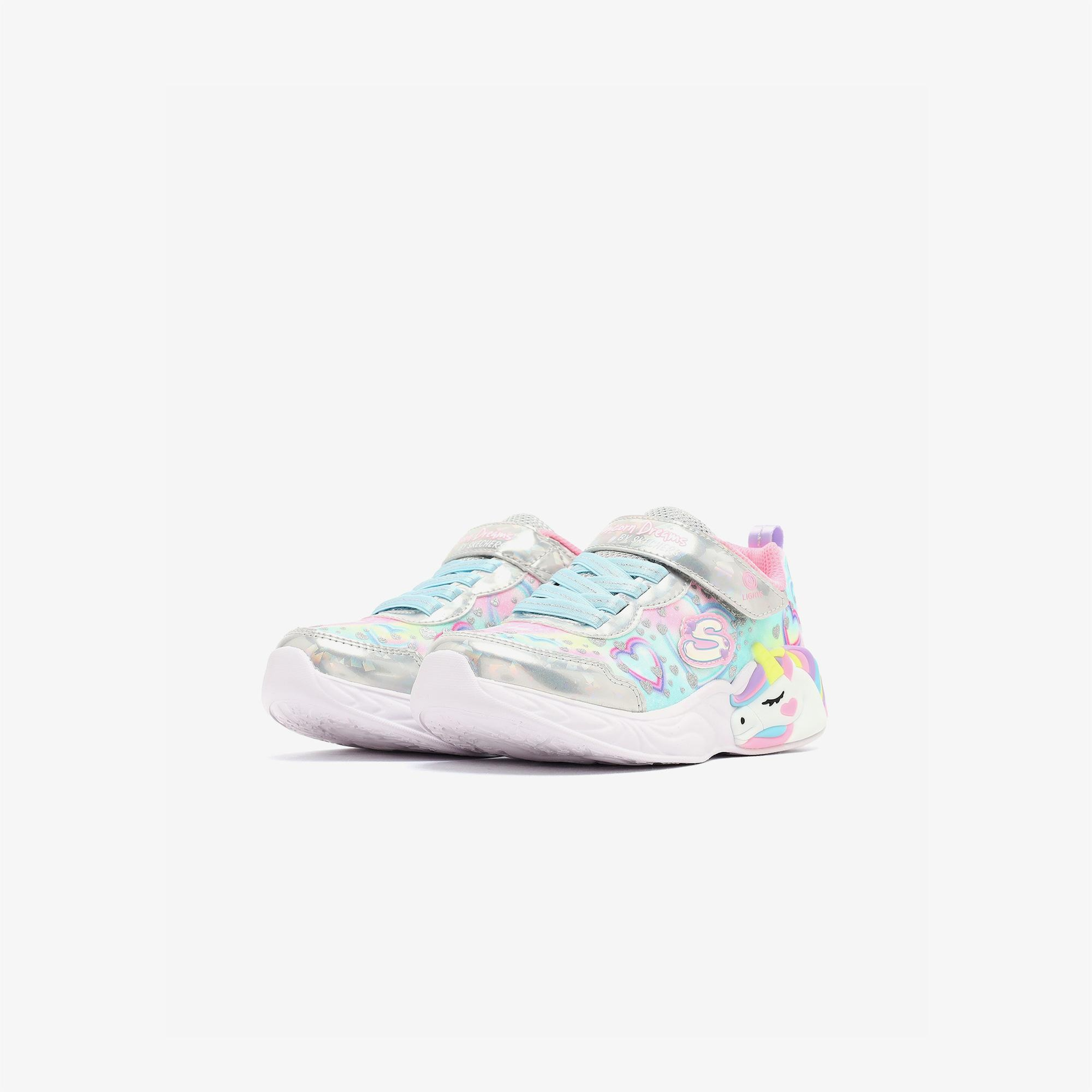 Skechers Unicorn Dreams Heart Sparkles Çocuk Gümüş Spor Ayakkabı