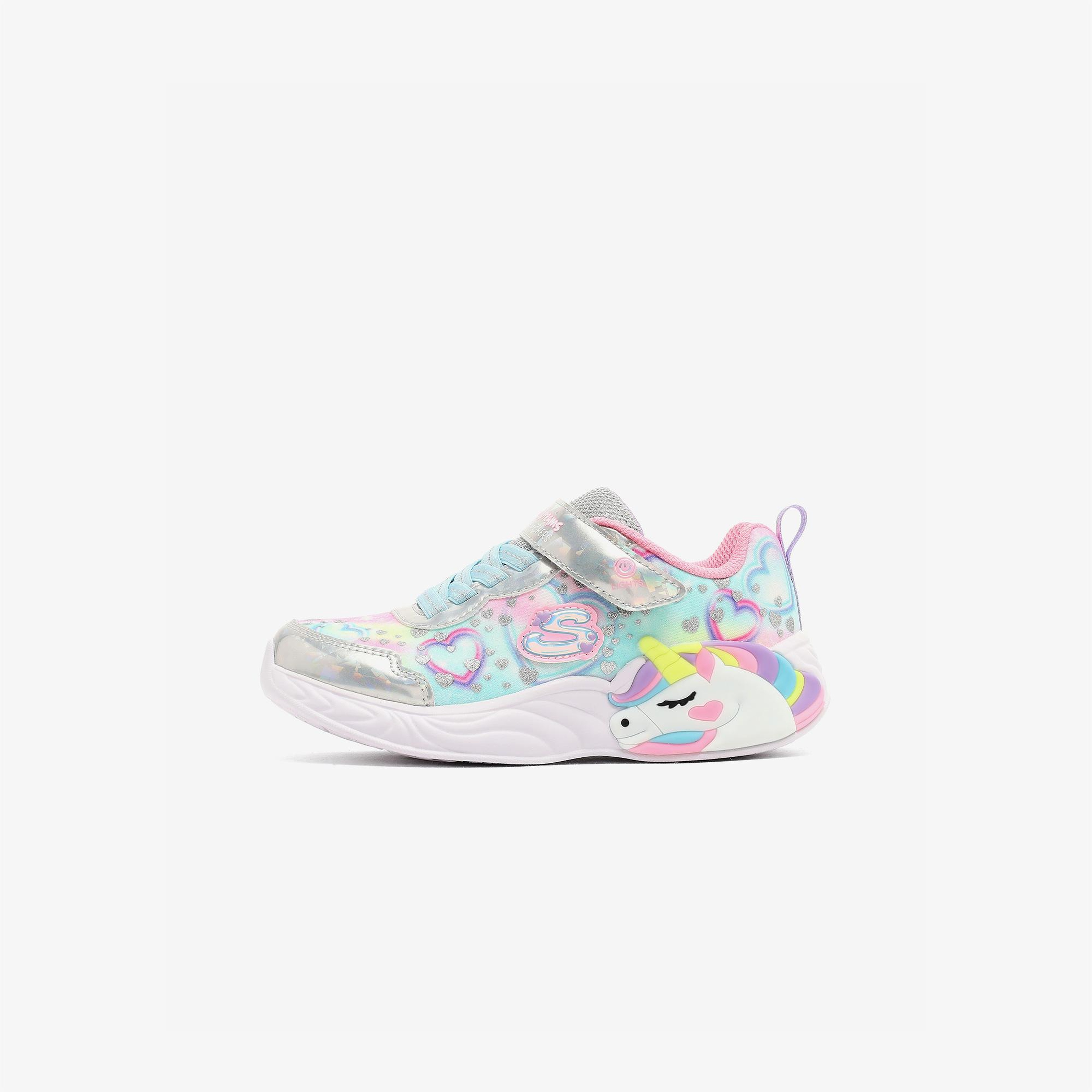 Skechers Unicorn Dreams Heart Sparkles Çocuk Gümüş Spor Ayakkabı