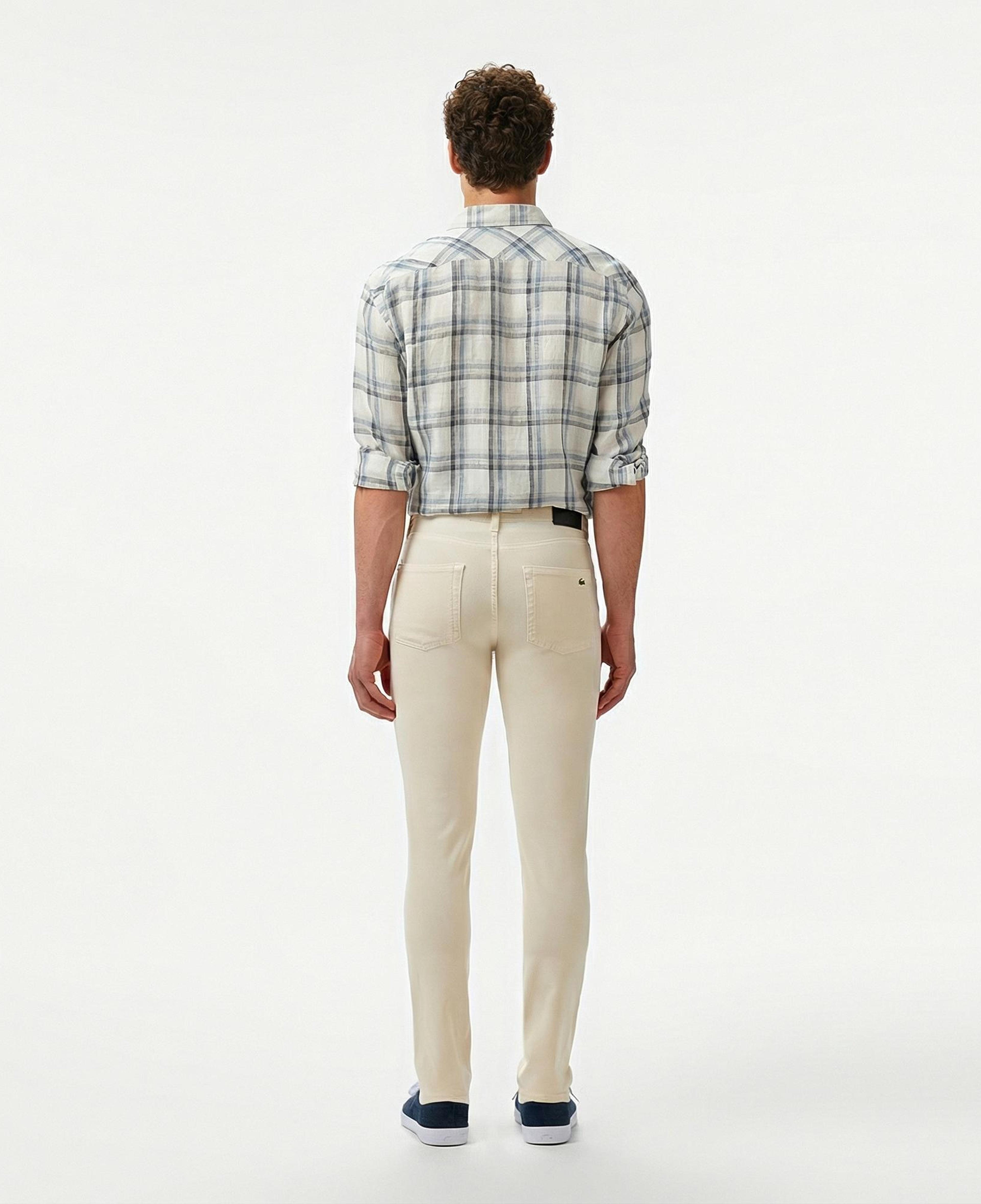 Lacoste Erkek Slim Fit Krem Jean Pantolon