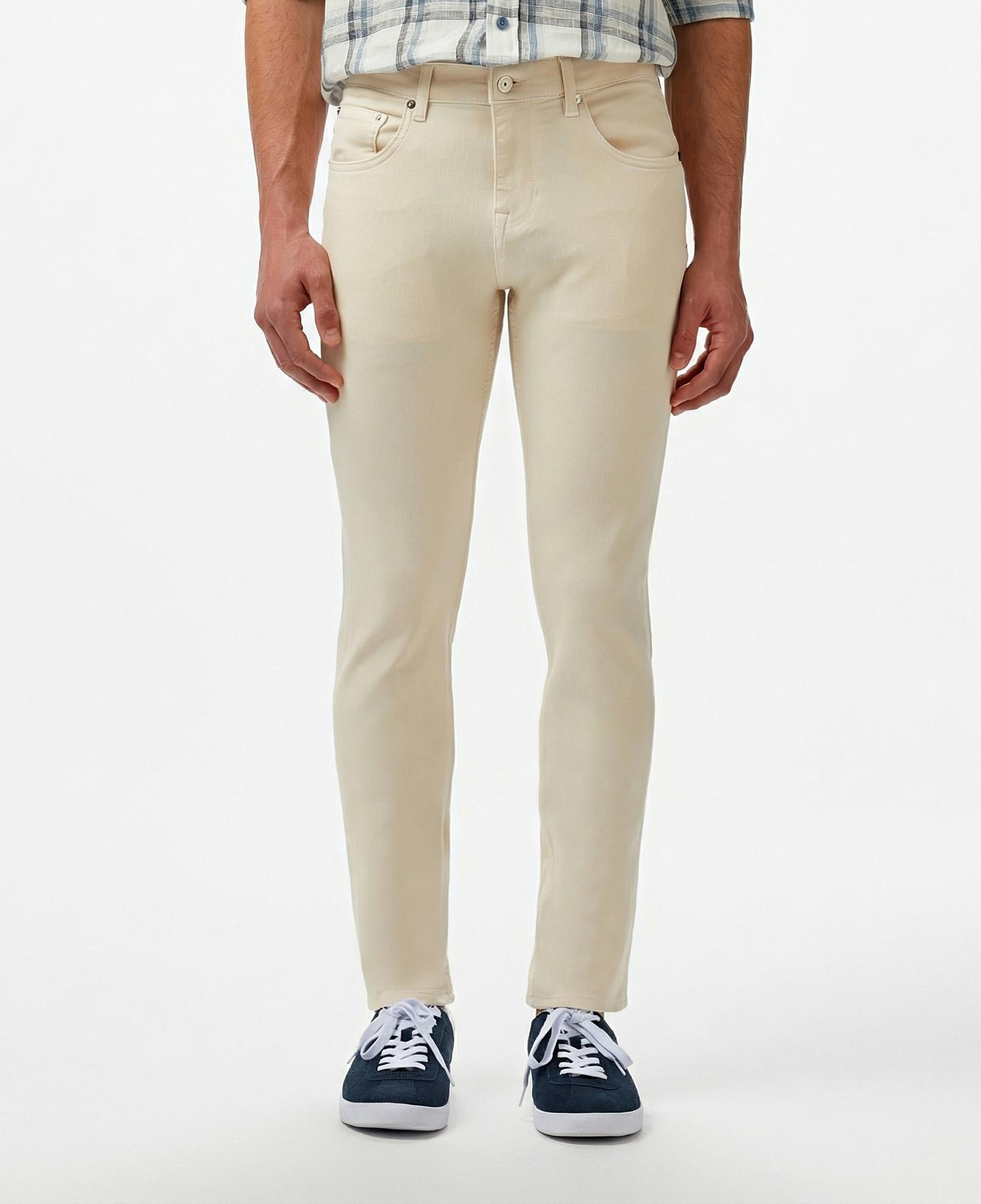 Lacoste Erkek Slim Fit Krem Jean Pantolon