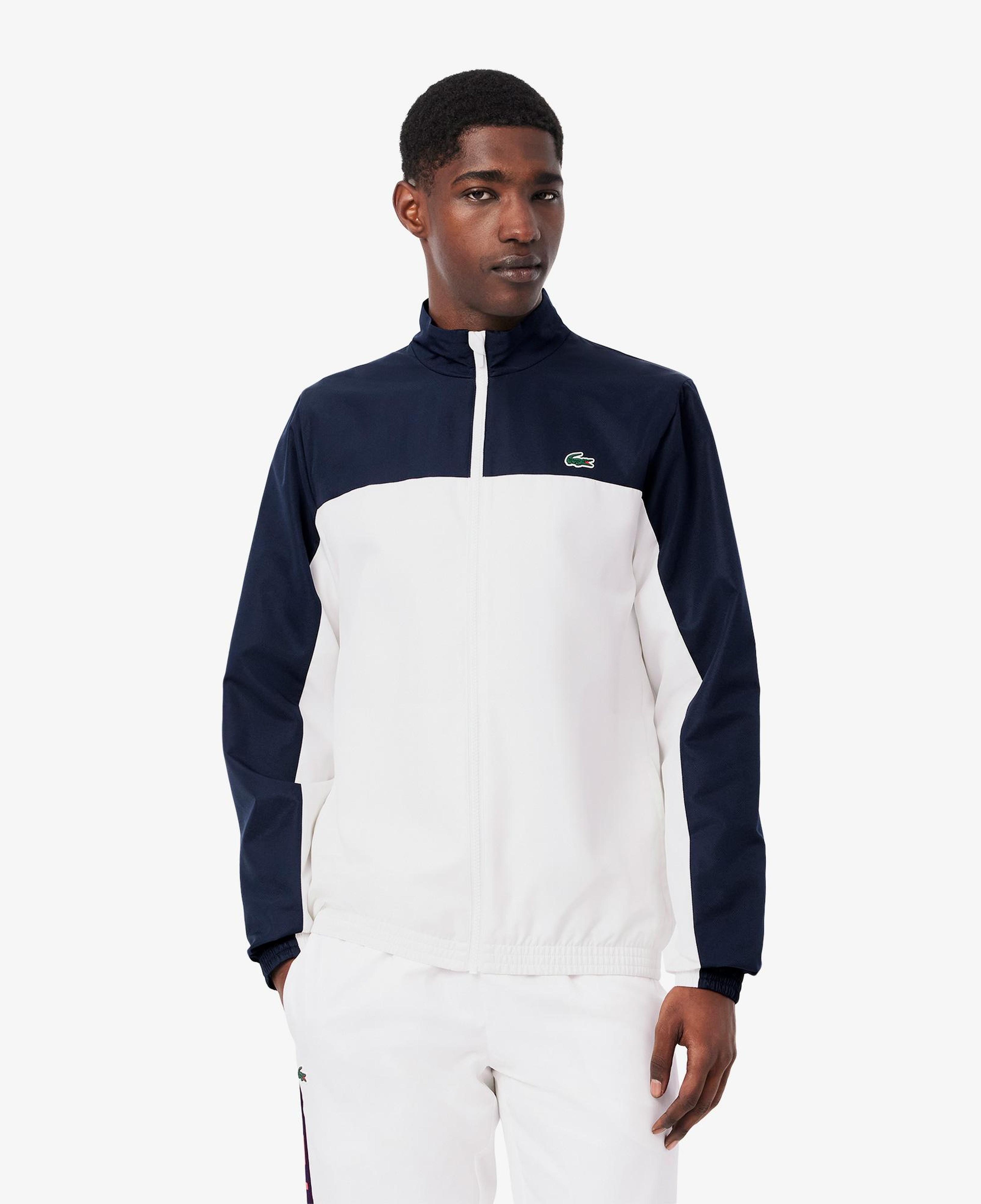 Lacoste Erkek Regular Fit Fermuarlı Renk Bloklu Beyaz Eşofman Takımı