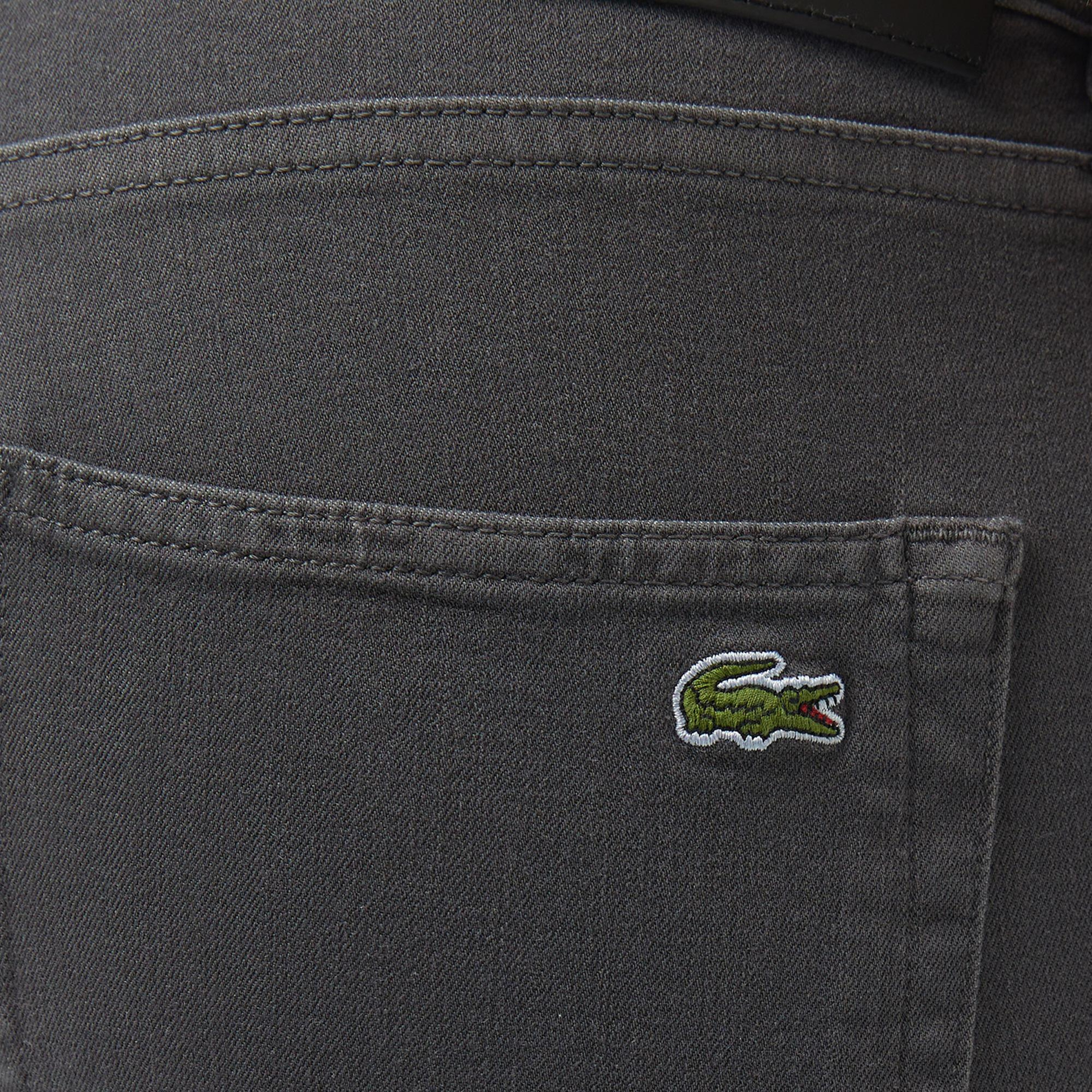 Lacoste Erkek Slim Fit Gri Jean Pantolon