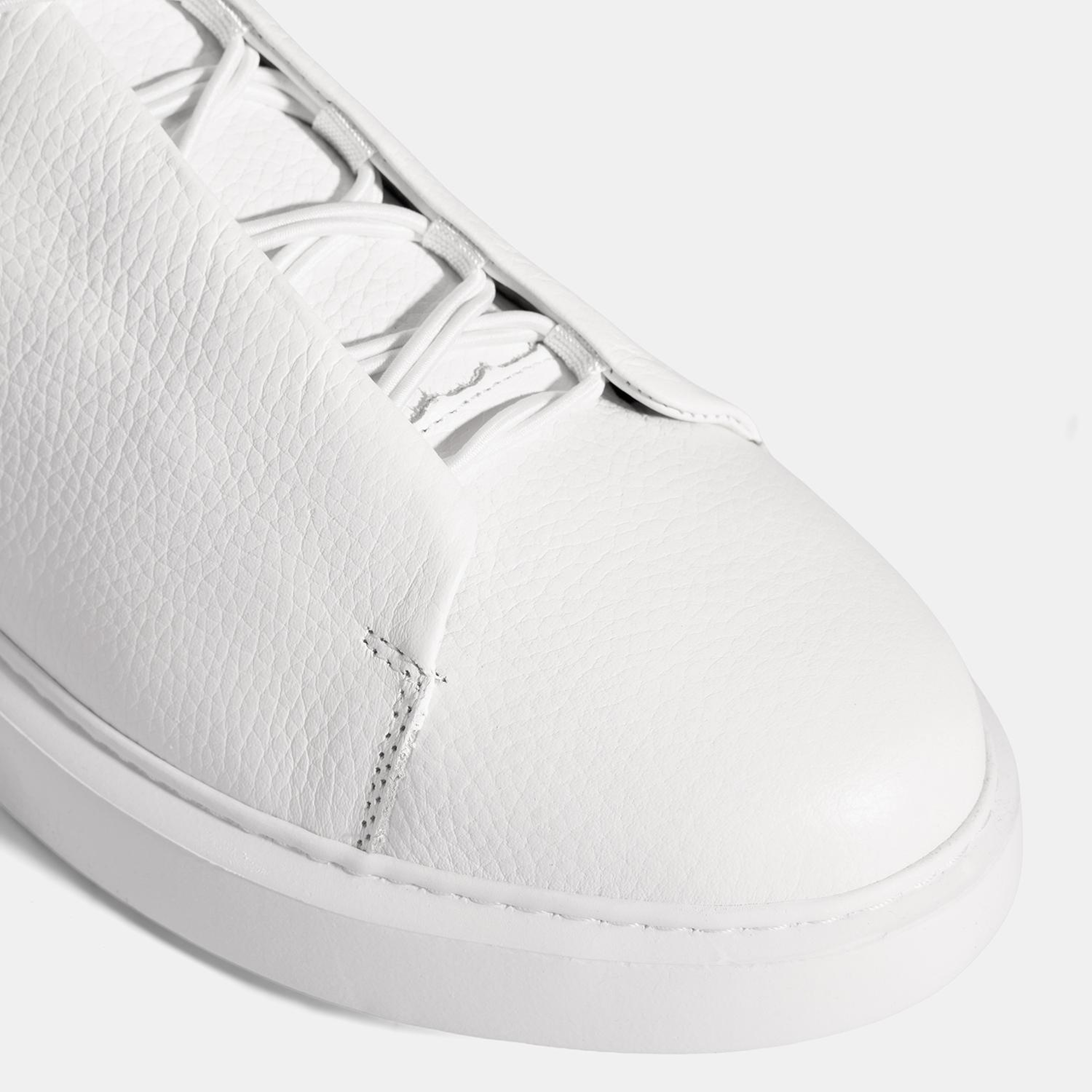 Erkek Beyaz Bağcıklı Deri Günlük Ayakkabı