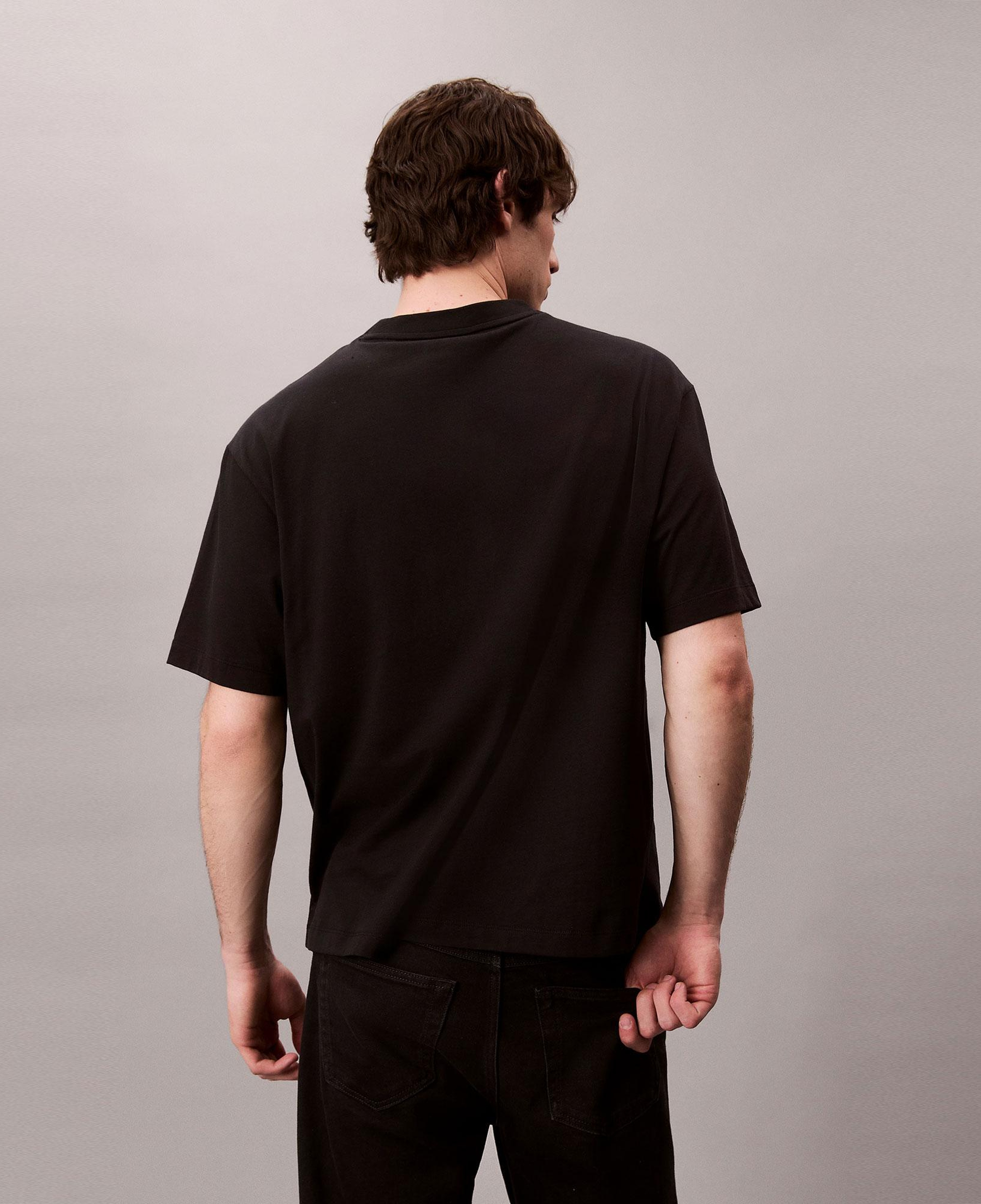 Calvin Klein Standard Logo Crew Erkek Siyah T-Shirt