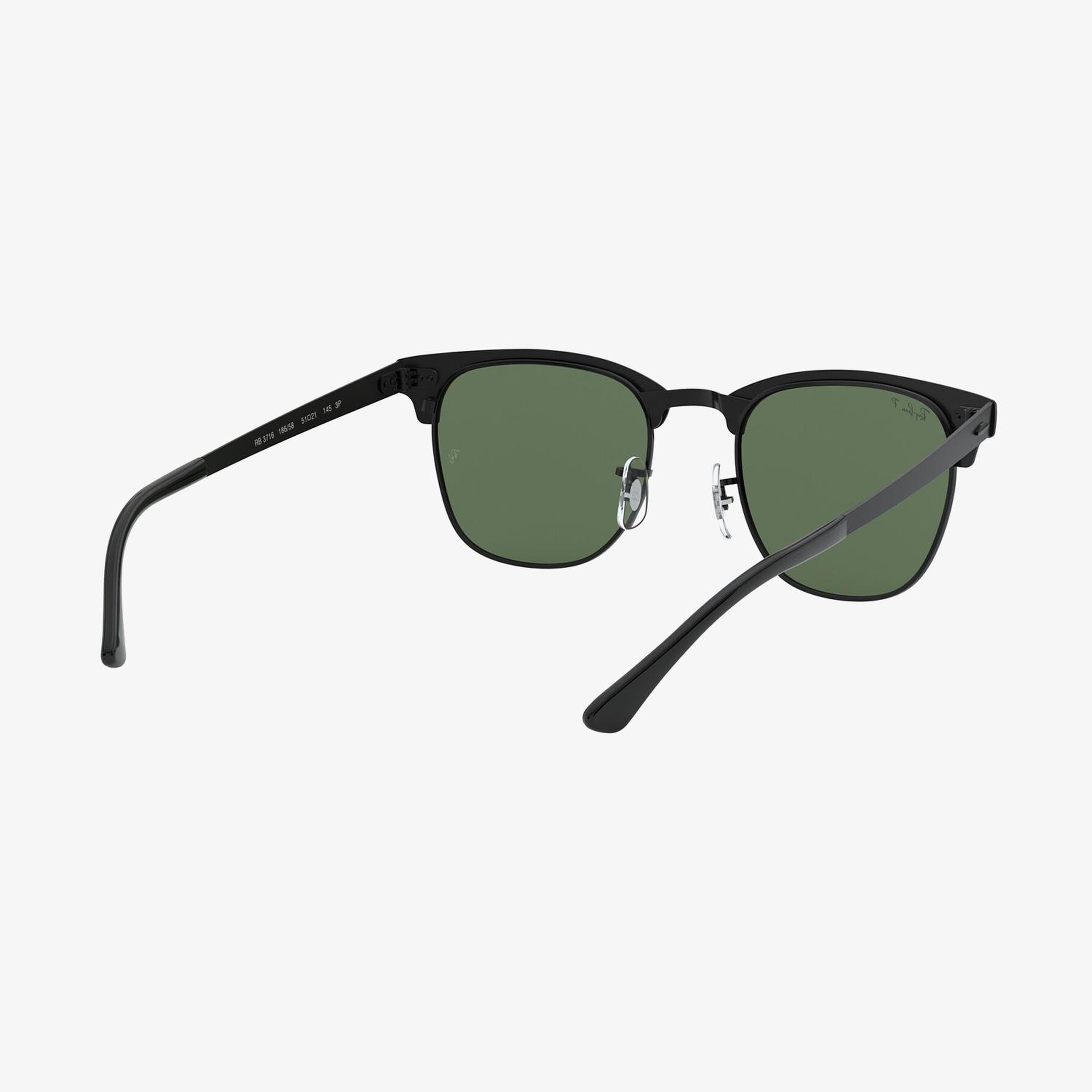 RAY-BAN 0RB3716 Clubmaster Metal Unisex Siyah Top Mat Güneş Gözlüğü