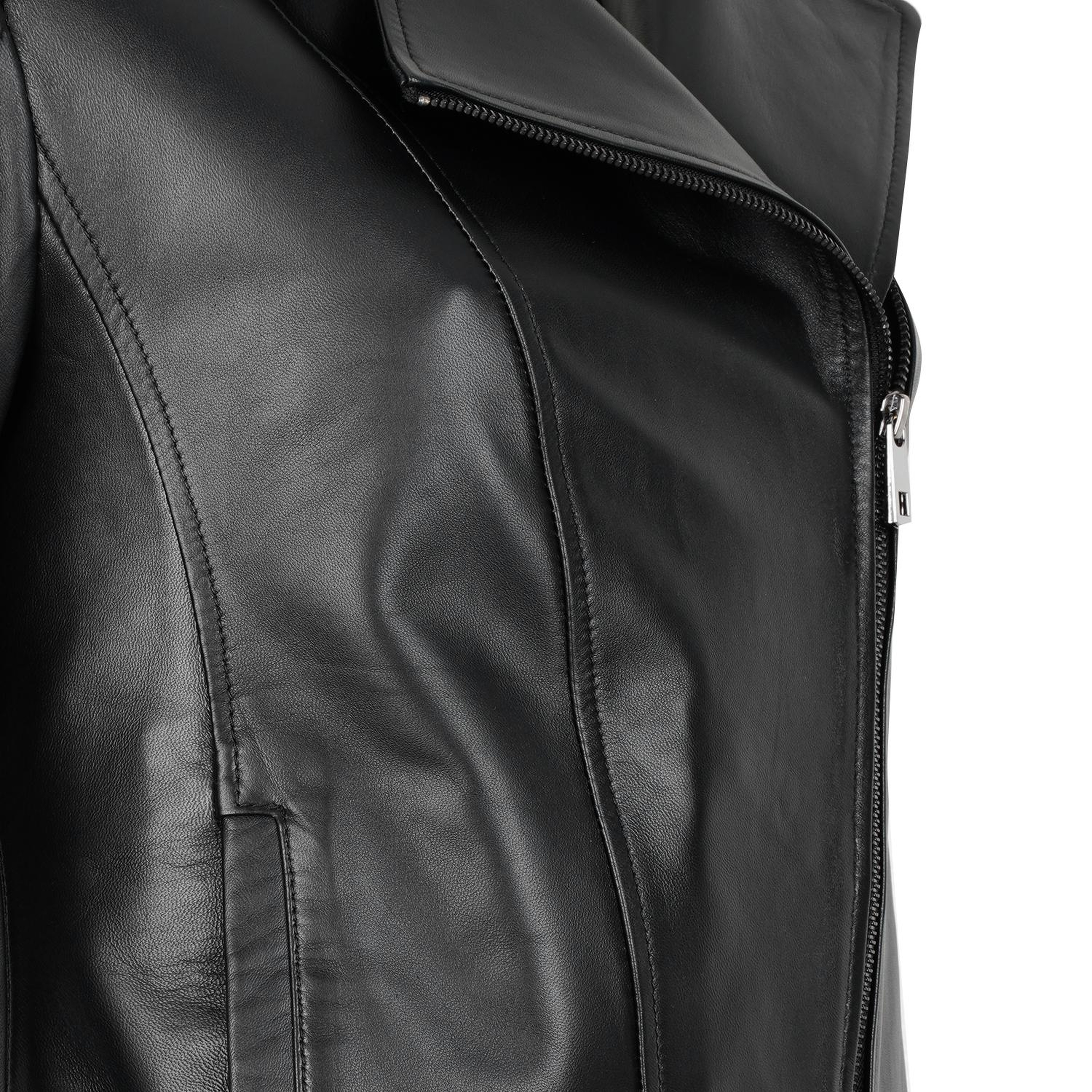 Beatrix Kadın Deri Biker Ceket