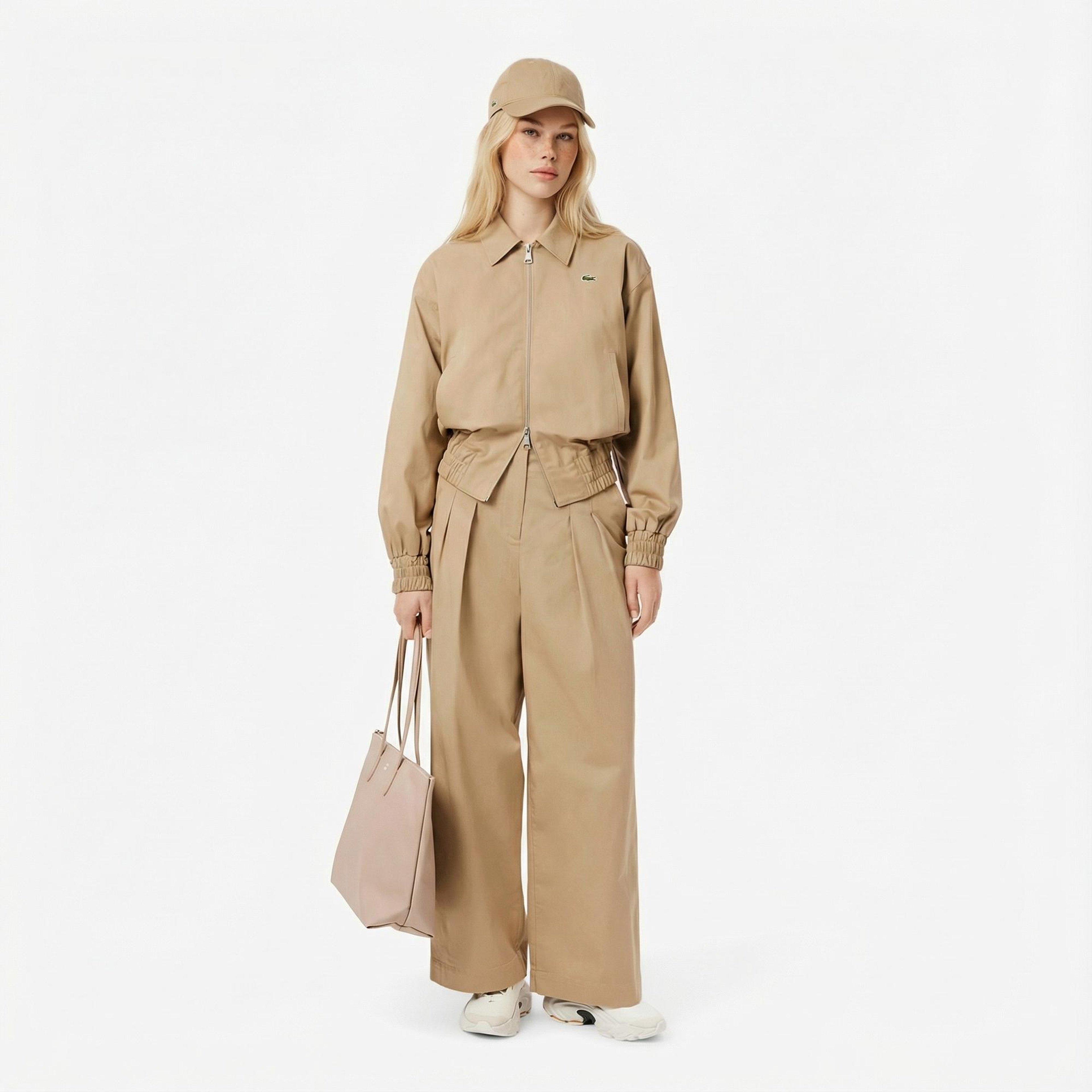 Lacoste Kadın Relaxed Fit Bej Ceket