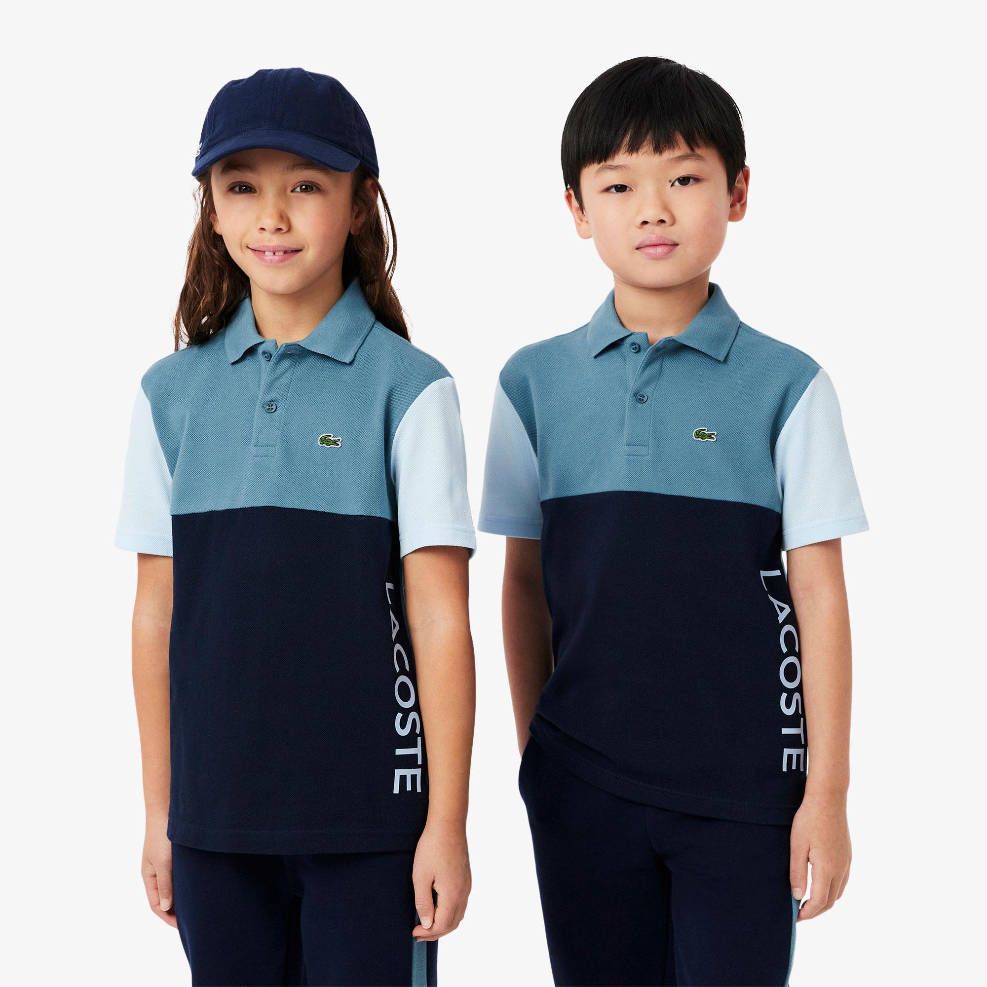 Lacoste Çocuk Renk Bloklu Lacivert Polo