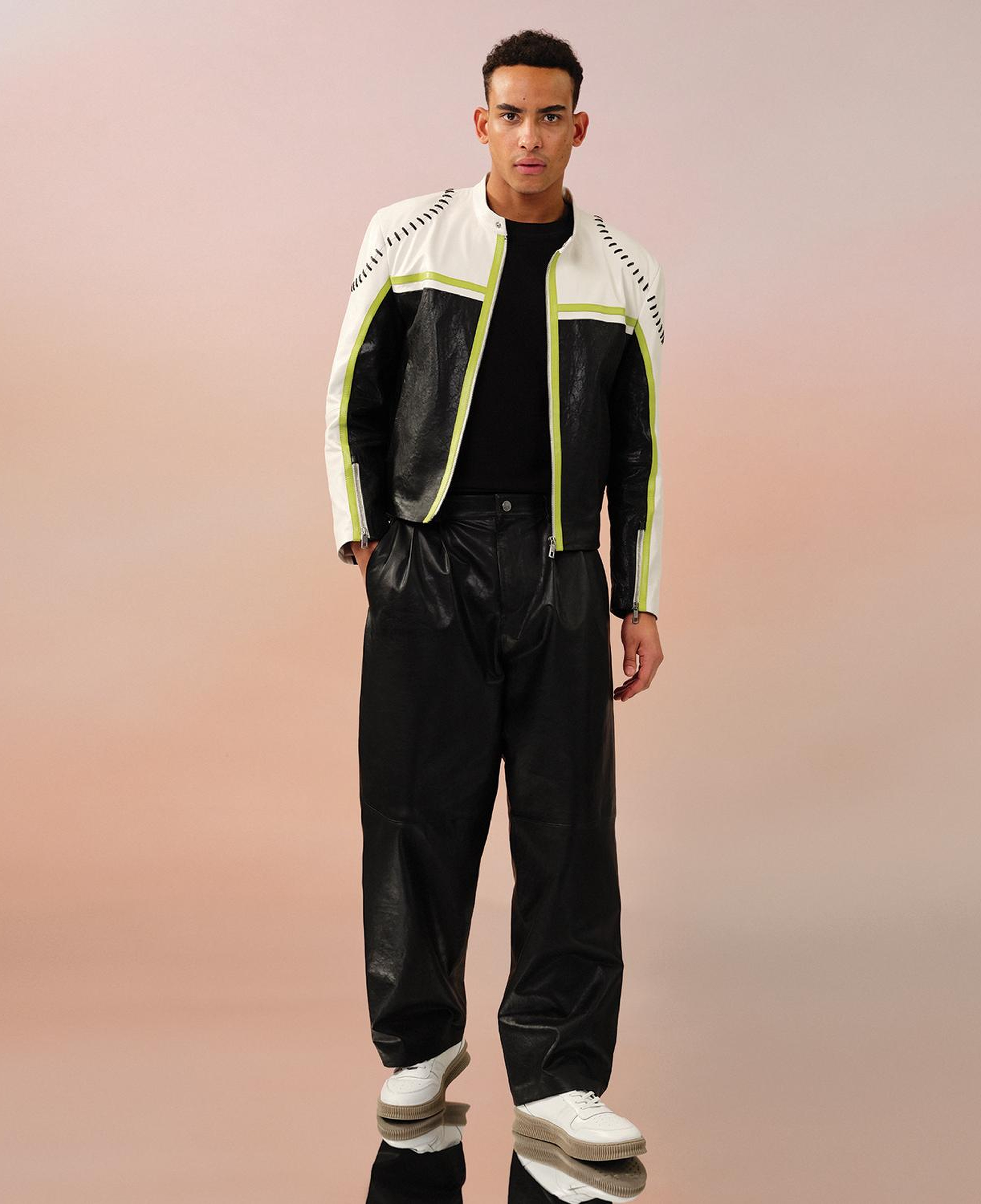 Ottone Yeşil Erkek Deri Ceket