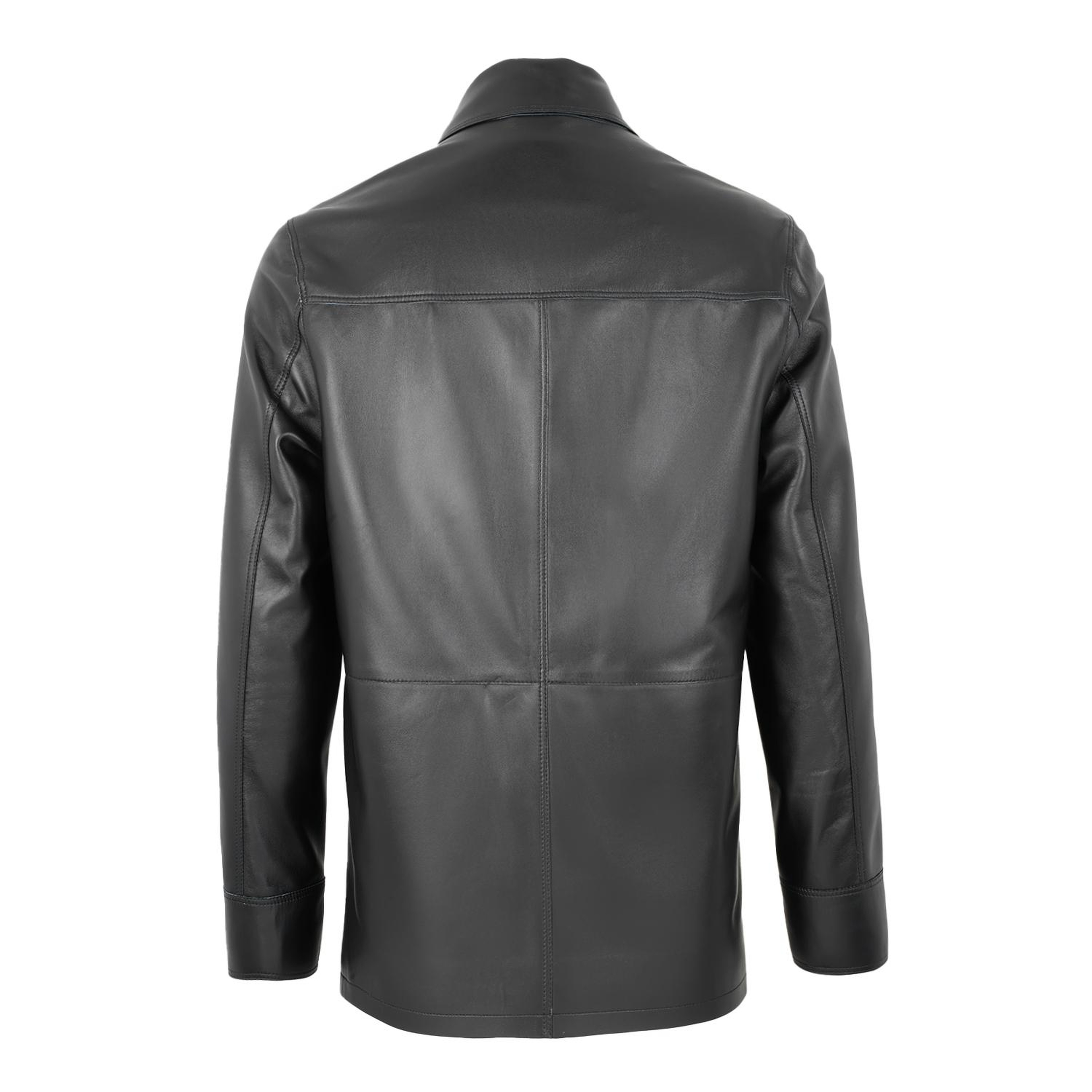 Achak Siyah Erkek Blazer Deri Ceket