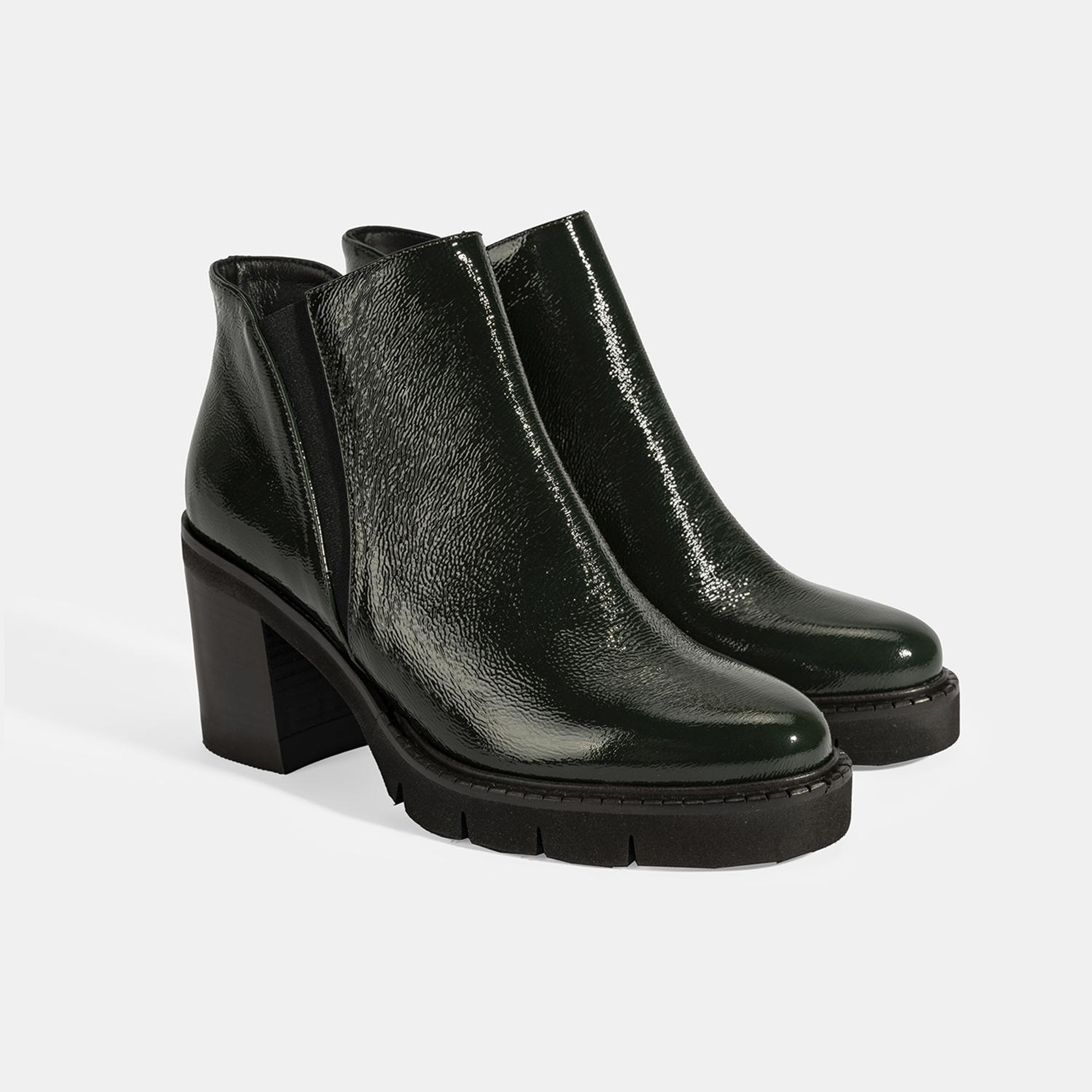 Luca Grossi Kadın Yeşil Platform Topuklu Rugan Bot