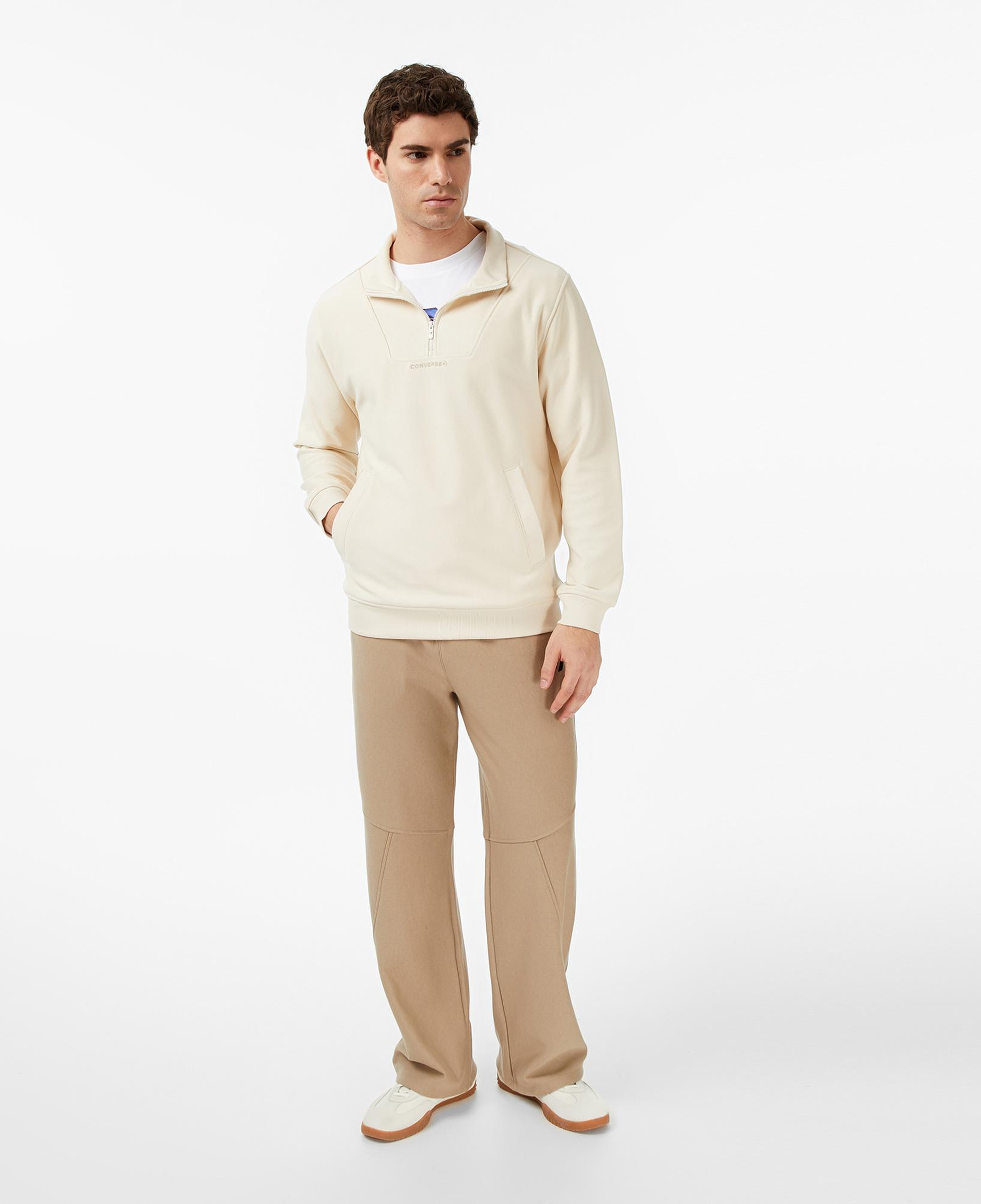 Converse Erkek Krem Sweatshirt