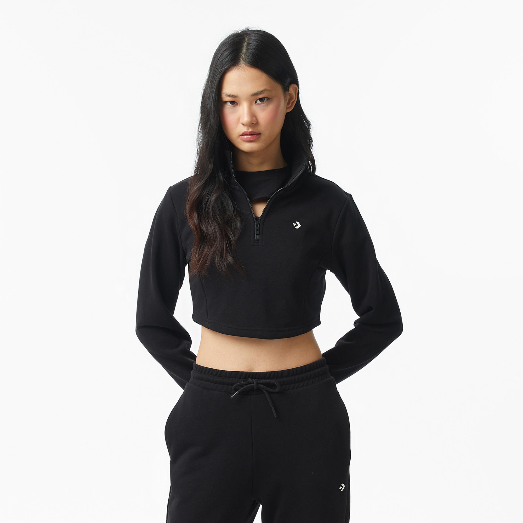 Converse Kadın Siyah Sweatshirt