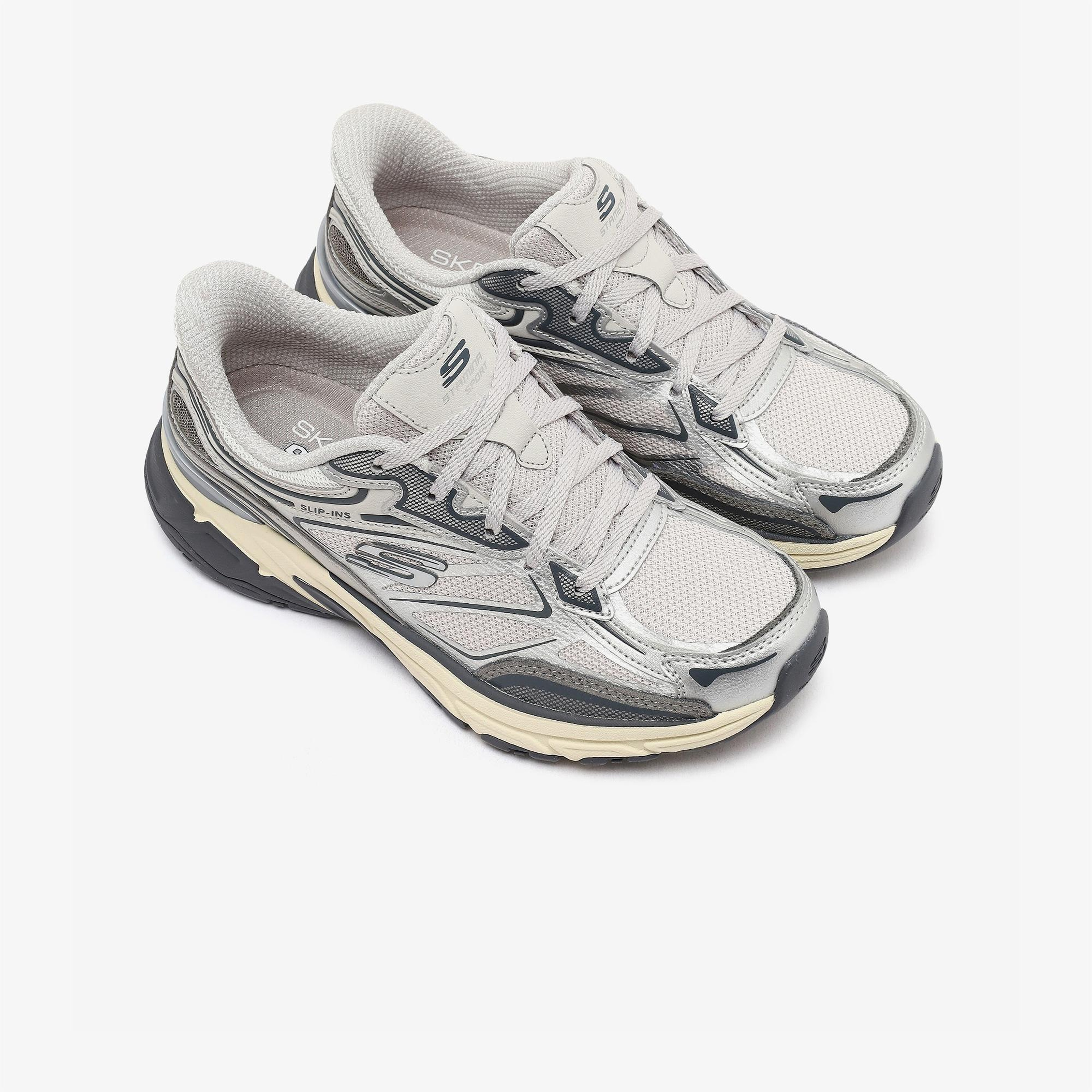 Skechers Stamina Sport Kadın Gümüş Sneaker
